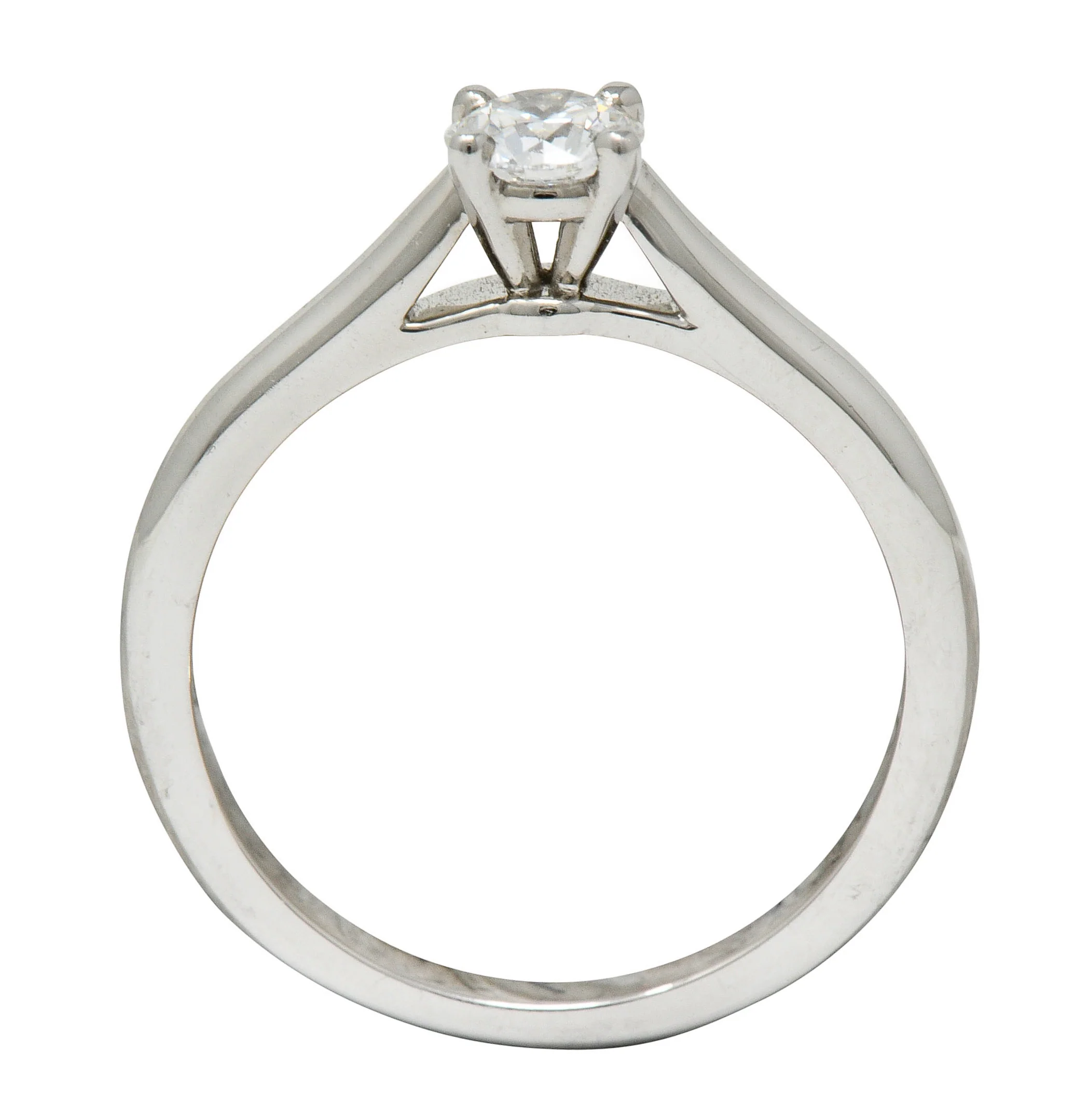 Cartier 0.31 CTW Platinum Cathedral Solitaire Engagement Ring - Image 7
