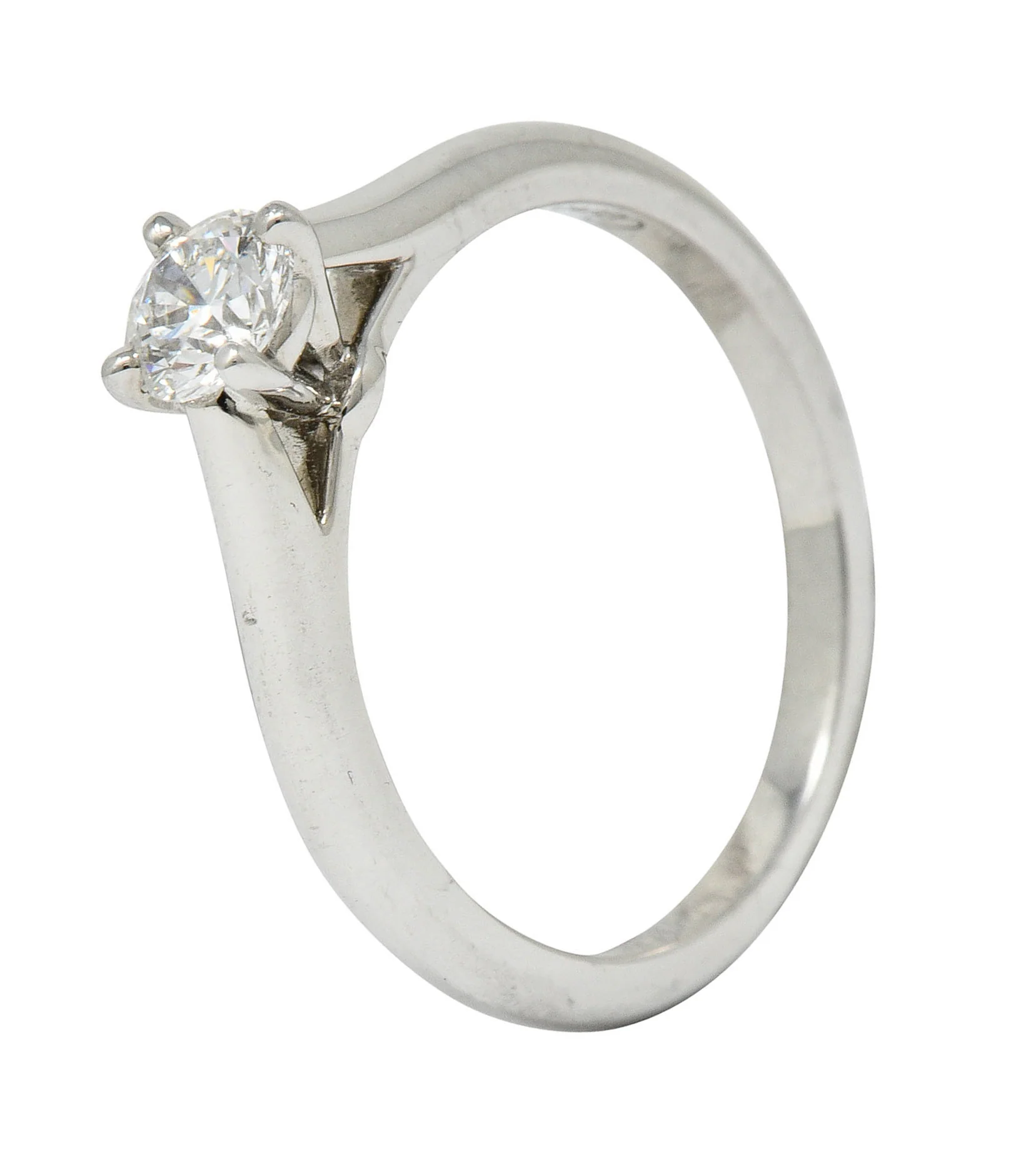 Cartier 0.31 CTW Platinum Cathedral Solitaire Engagement Ring - Image 8
