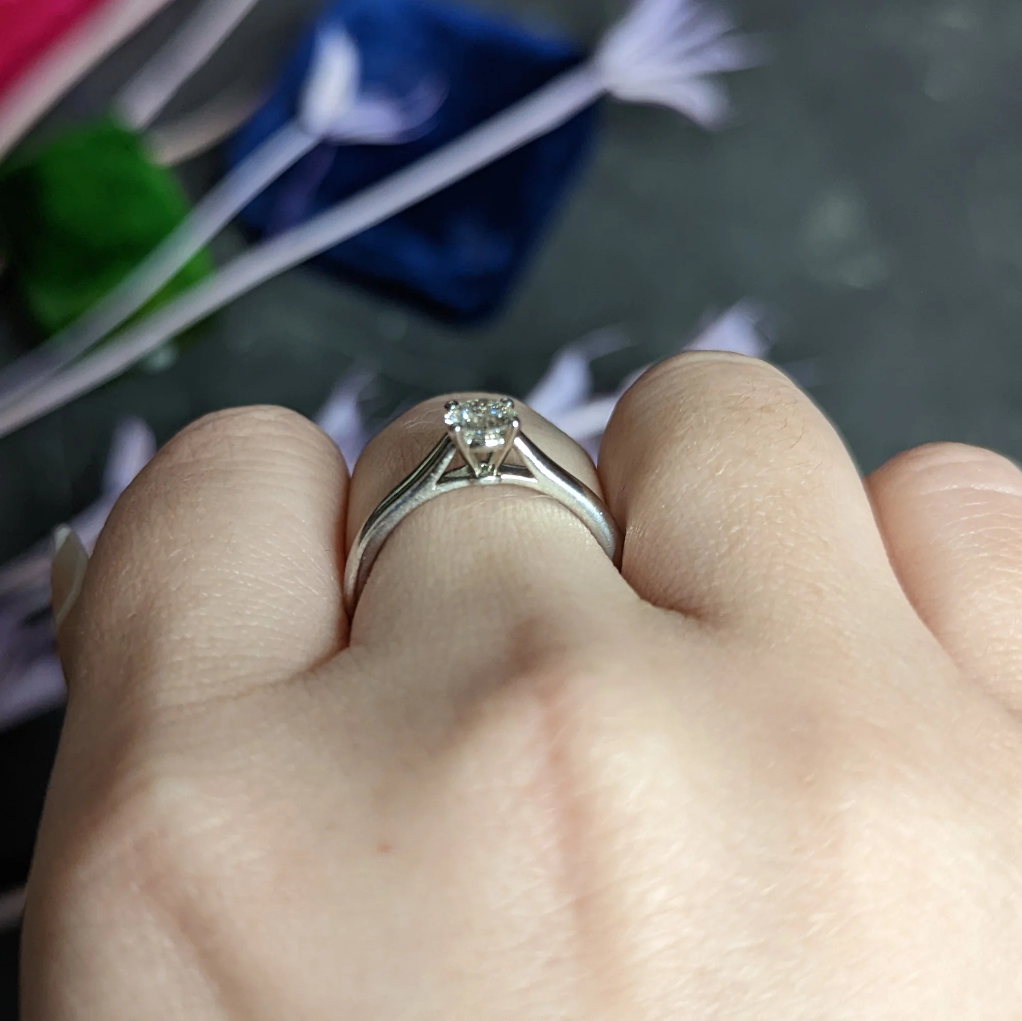 Cartier 0.53 CTW Diamond Platinum Engagement Ring GIA - Image 16