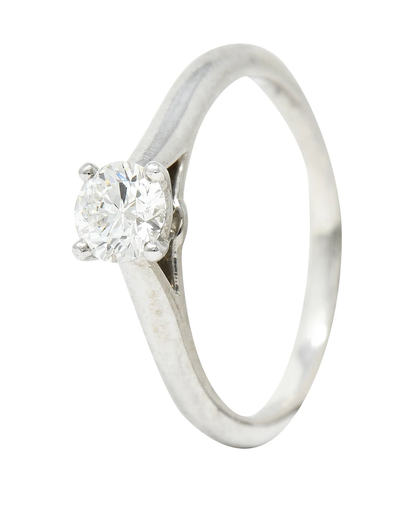 Cartier 0.53 CTW Diamond Platinum Engagement Ring GIA - Image 9