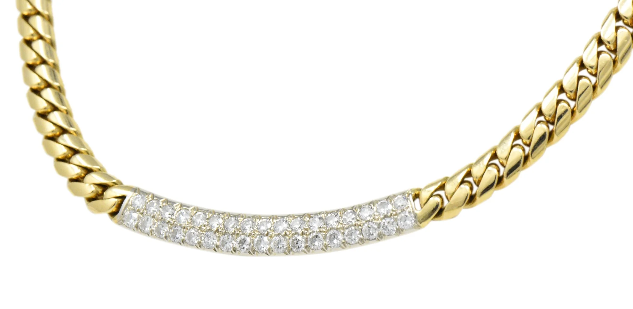 Cartier 1.70 CTW Diamond 18 Karat Two-Tone Gold Necklace - Image 2
