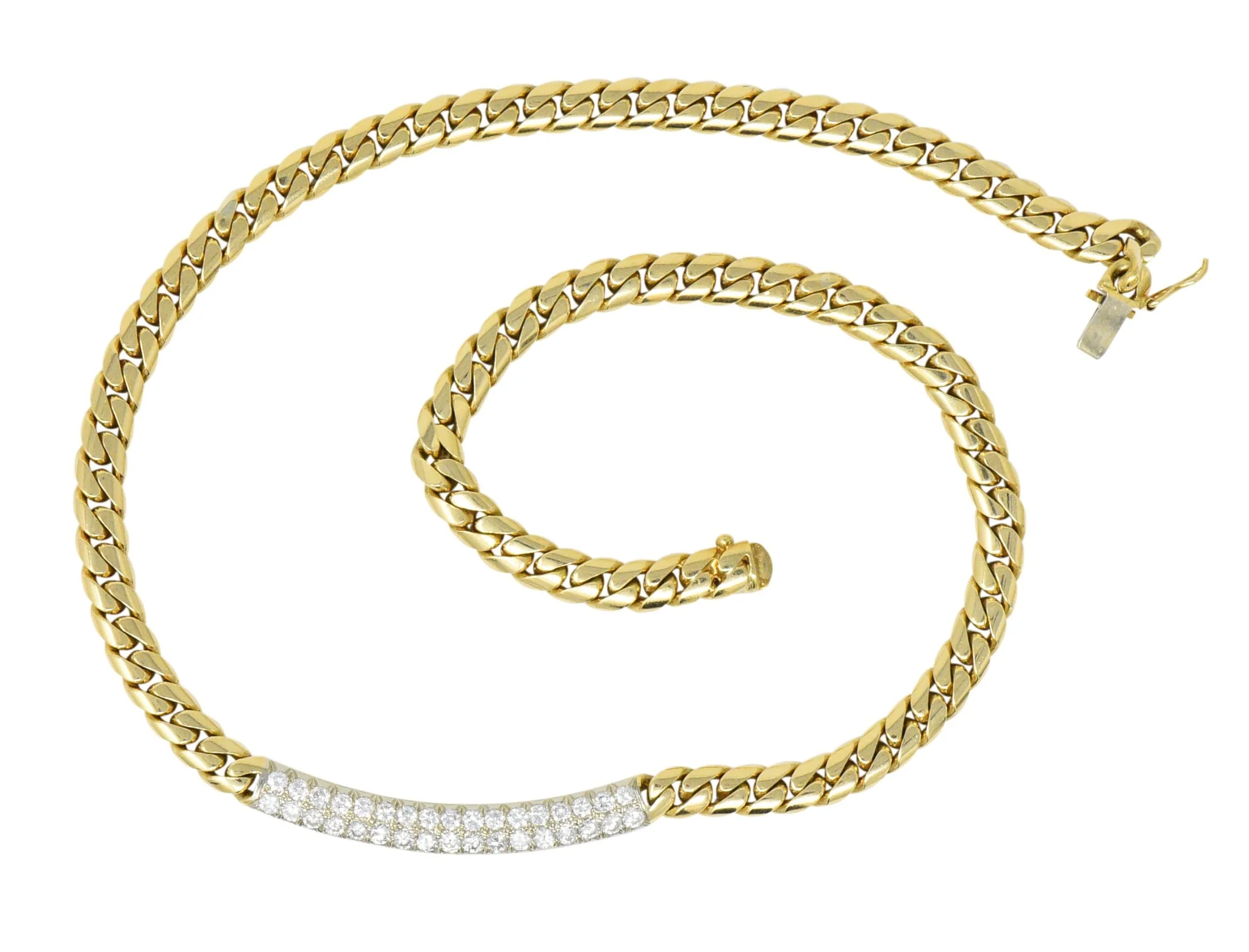 Cartier 1.70 CTW Diamond 18 Karat Two-Tone Gold Necklace - Image 6