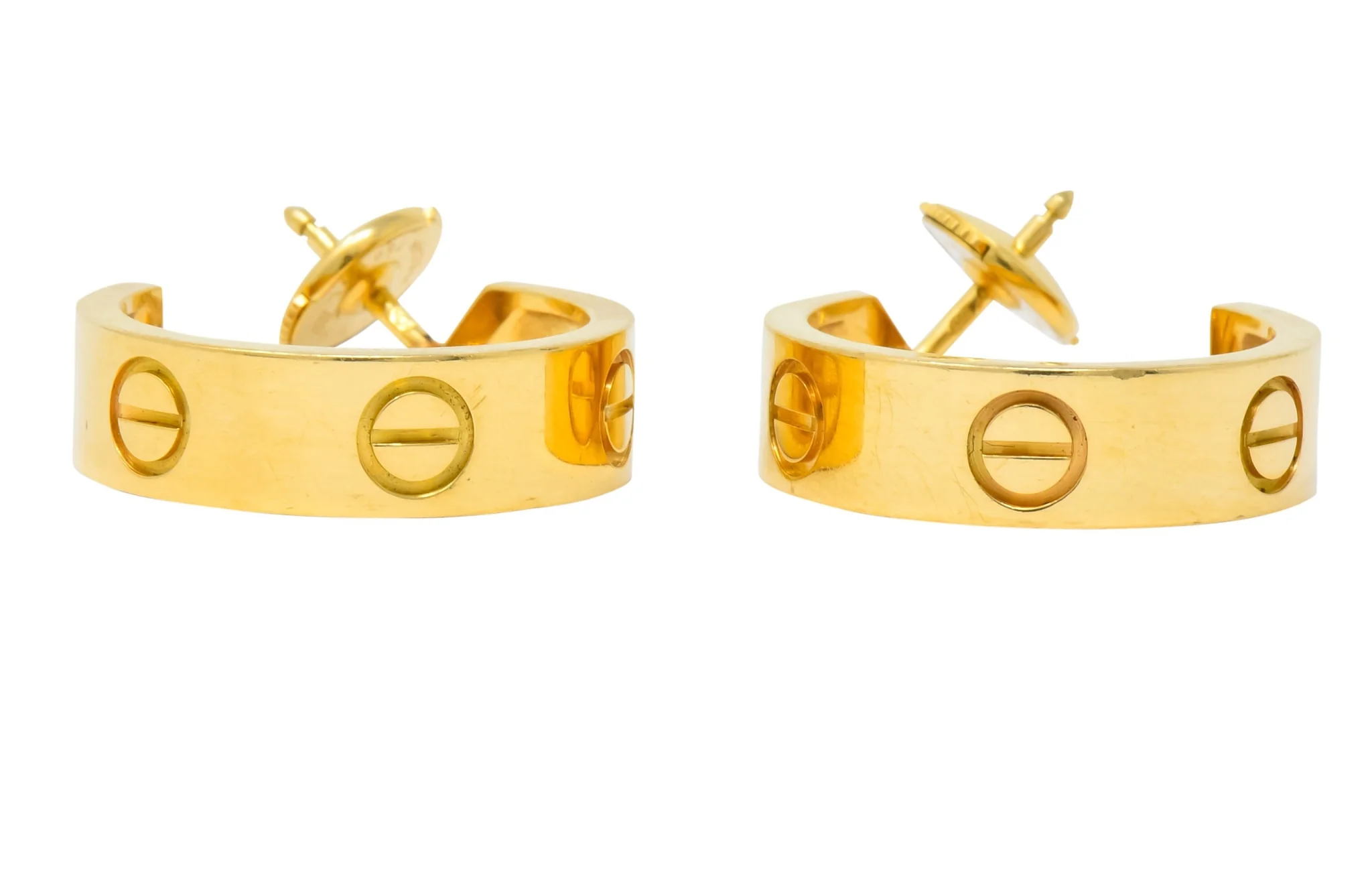 Cartier 18 Karat Gold Love Hoop Earrings - Image 5