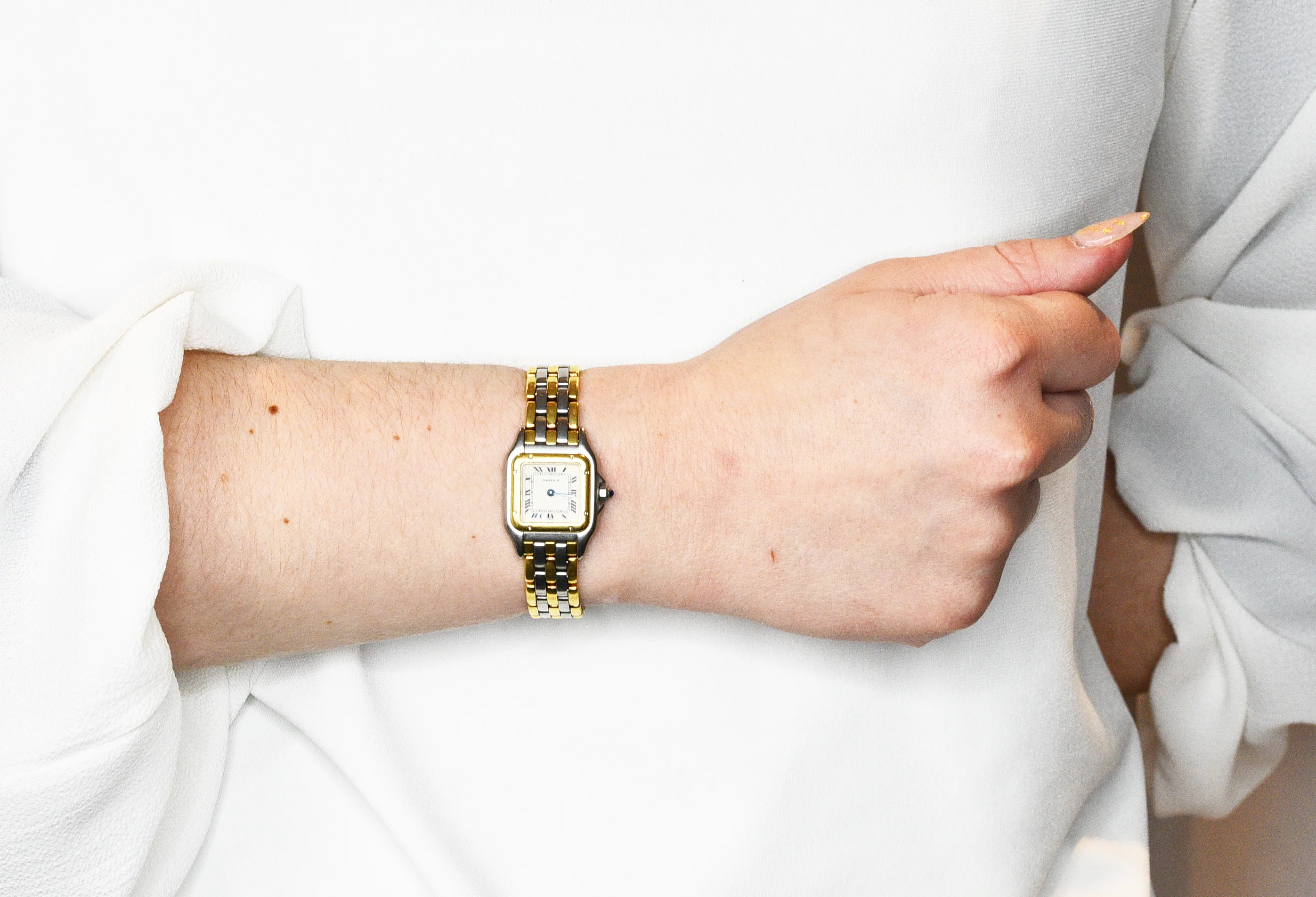 Cartier 18 Karat Gold Stainless Steel Panthere De Cartier Watch Bracelet - Image 15