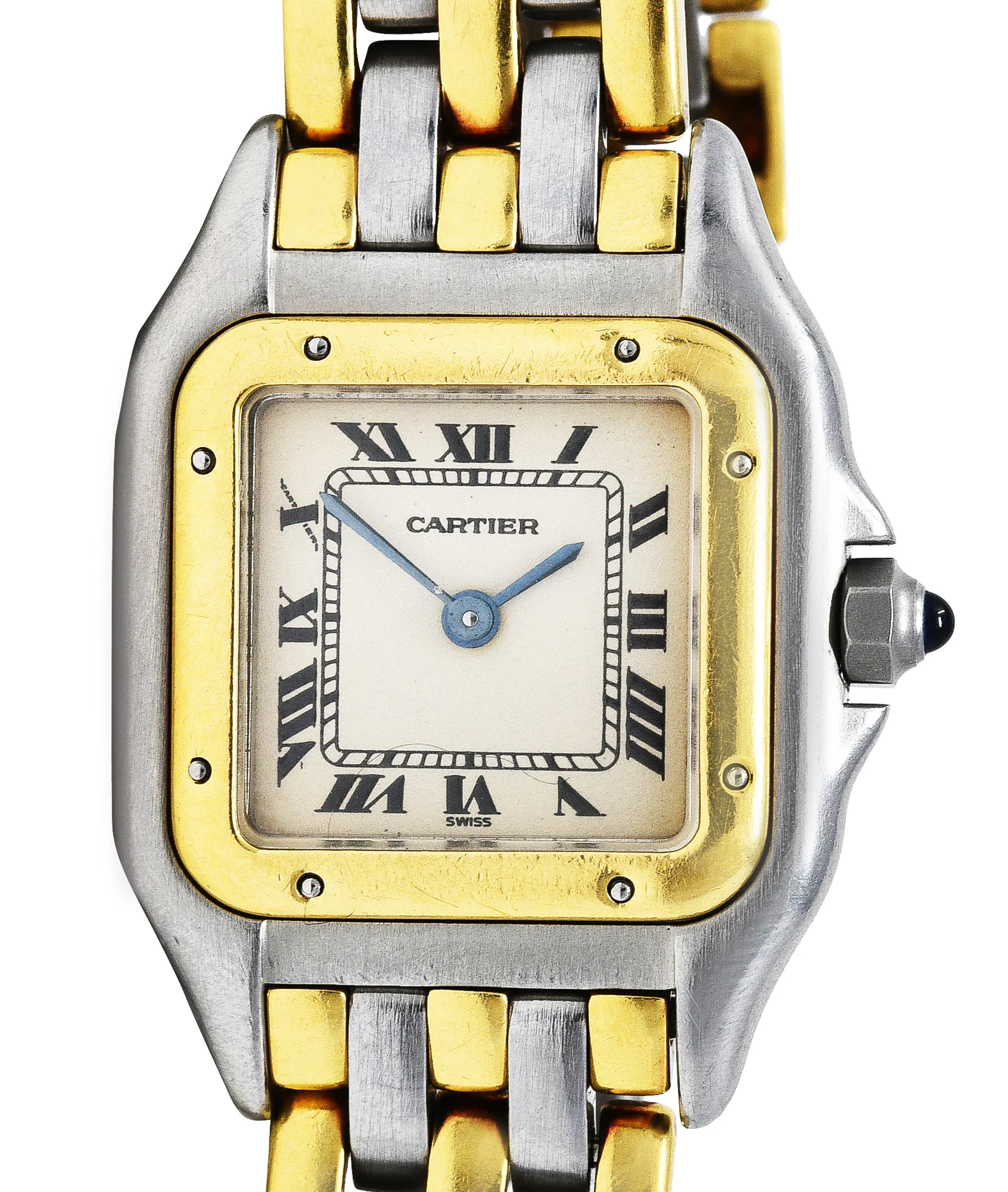 Cartier 18 Karat Gold Stainless Steel Panthere De Cartier Watch Bracelet - Image 9