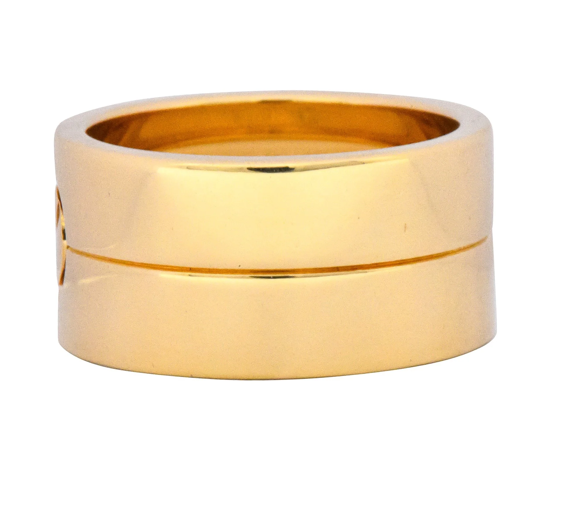 Cartier 18 Karat Gold Wide Love Unisex Band Ring - Image 4