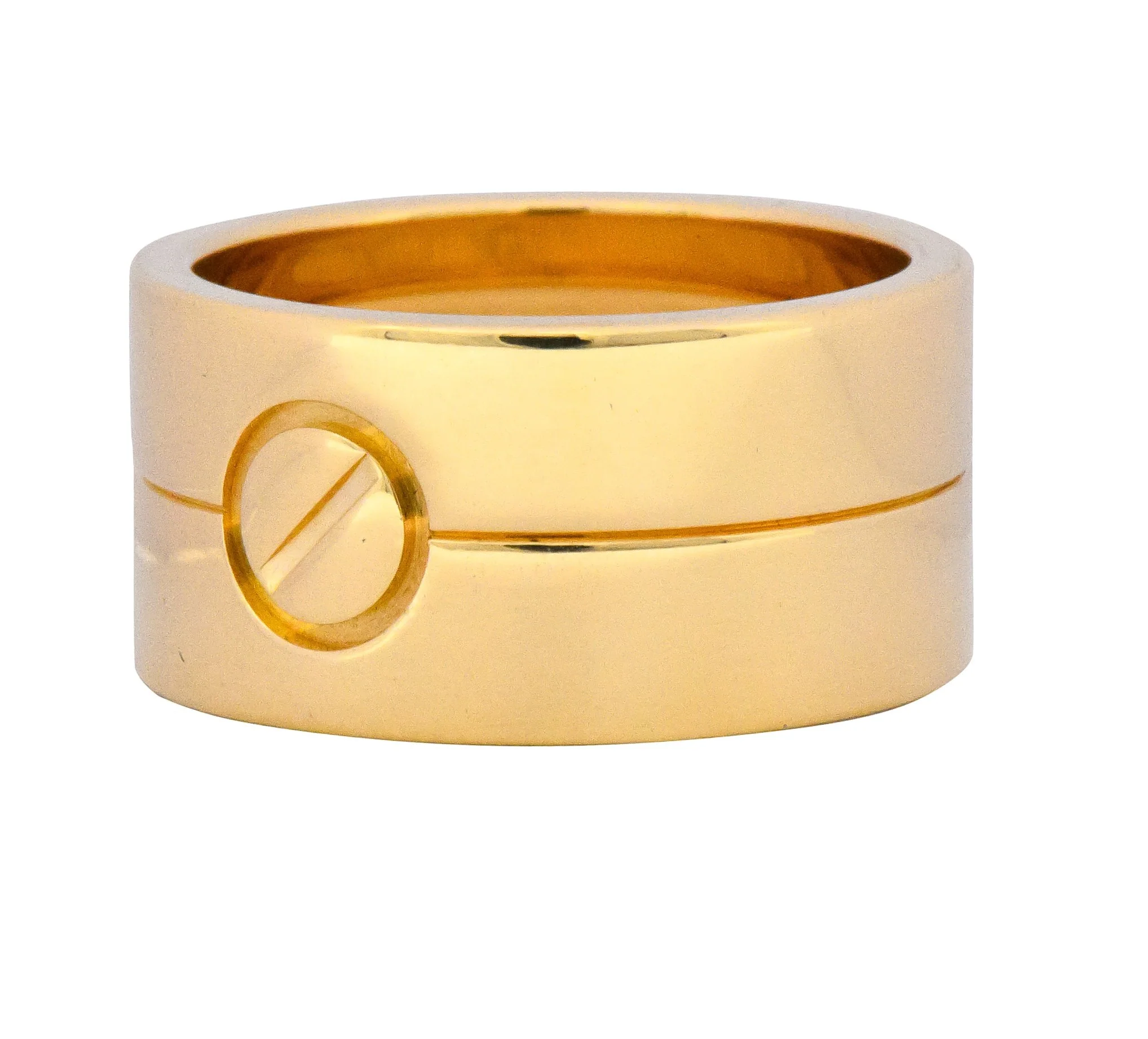 Cartier 18 Karat Gold Wide Love Unisex Band Ring - Image 5