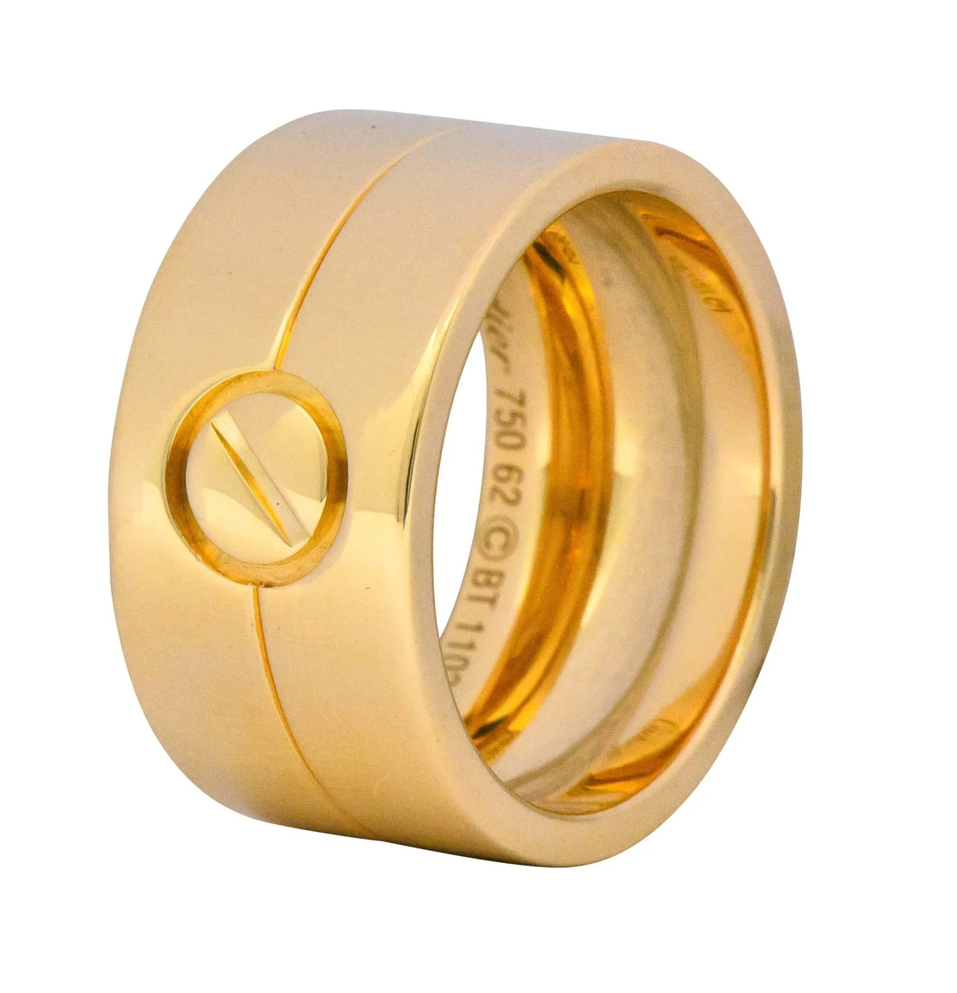 Cartier 18 Karat Gold Wide Love Unisex Band Ring - Image 7