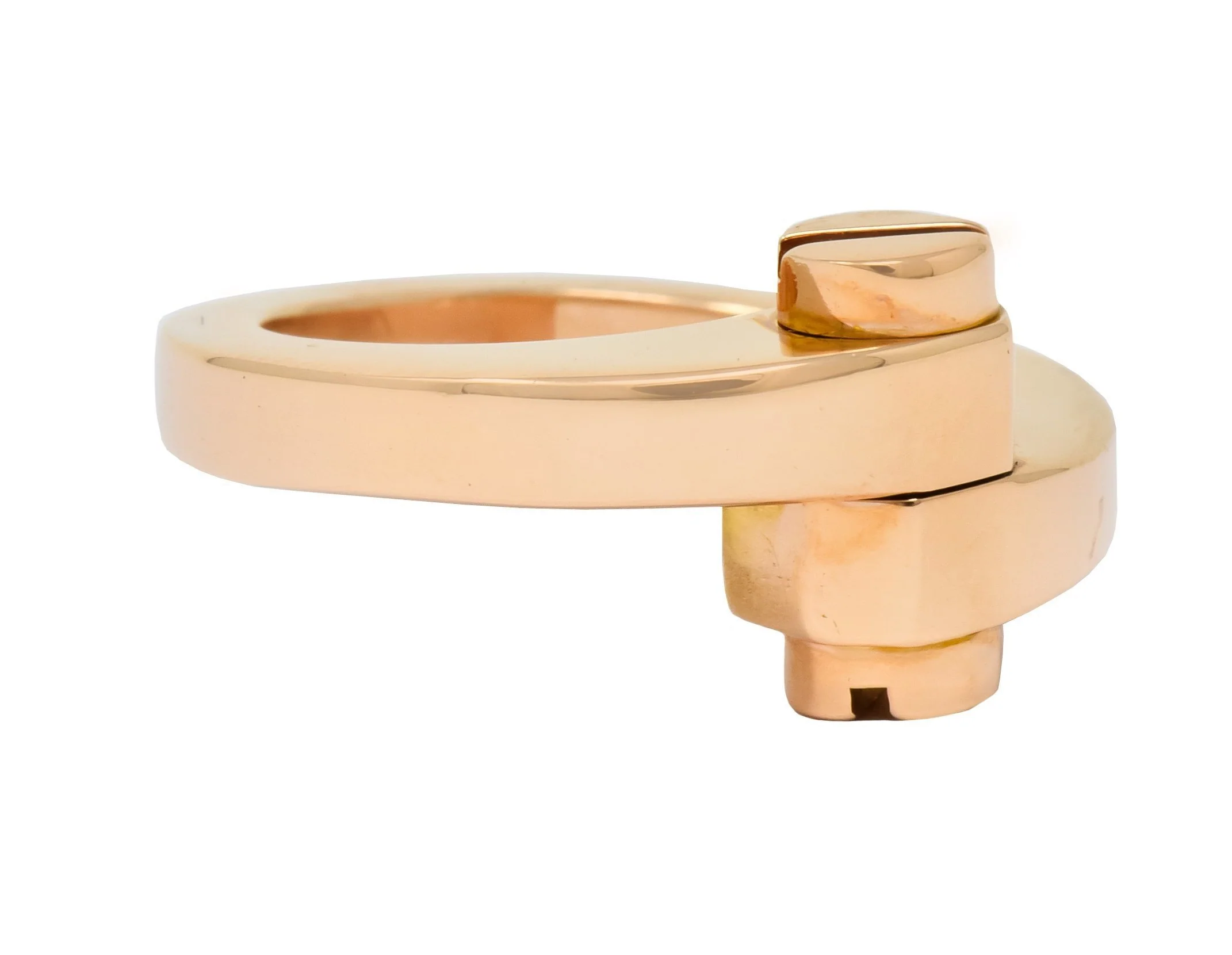 Cartier 18 Karat Rose Gold Menotte Bypass Band Ring Circa 1990 - Image 3