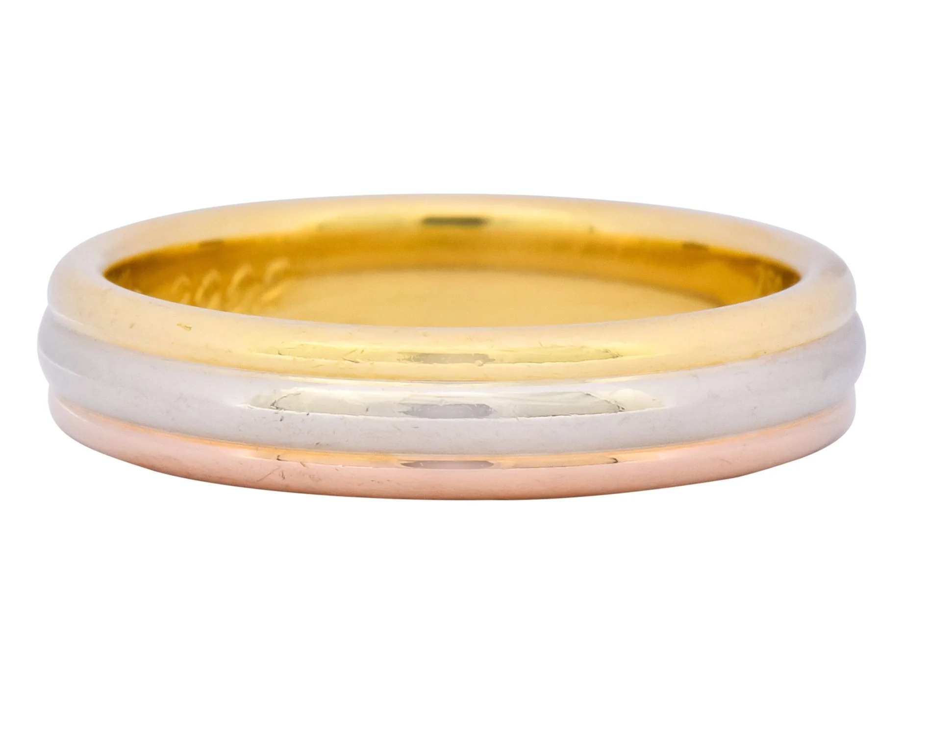 Cartier 18 Karat Tri-Colored Gold Unisex Trinity Band Ring