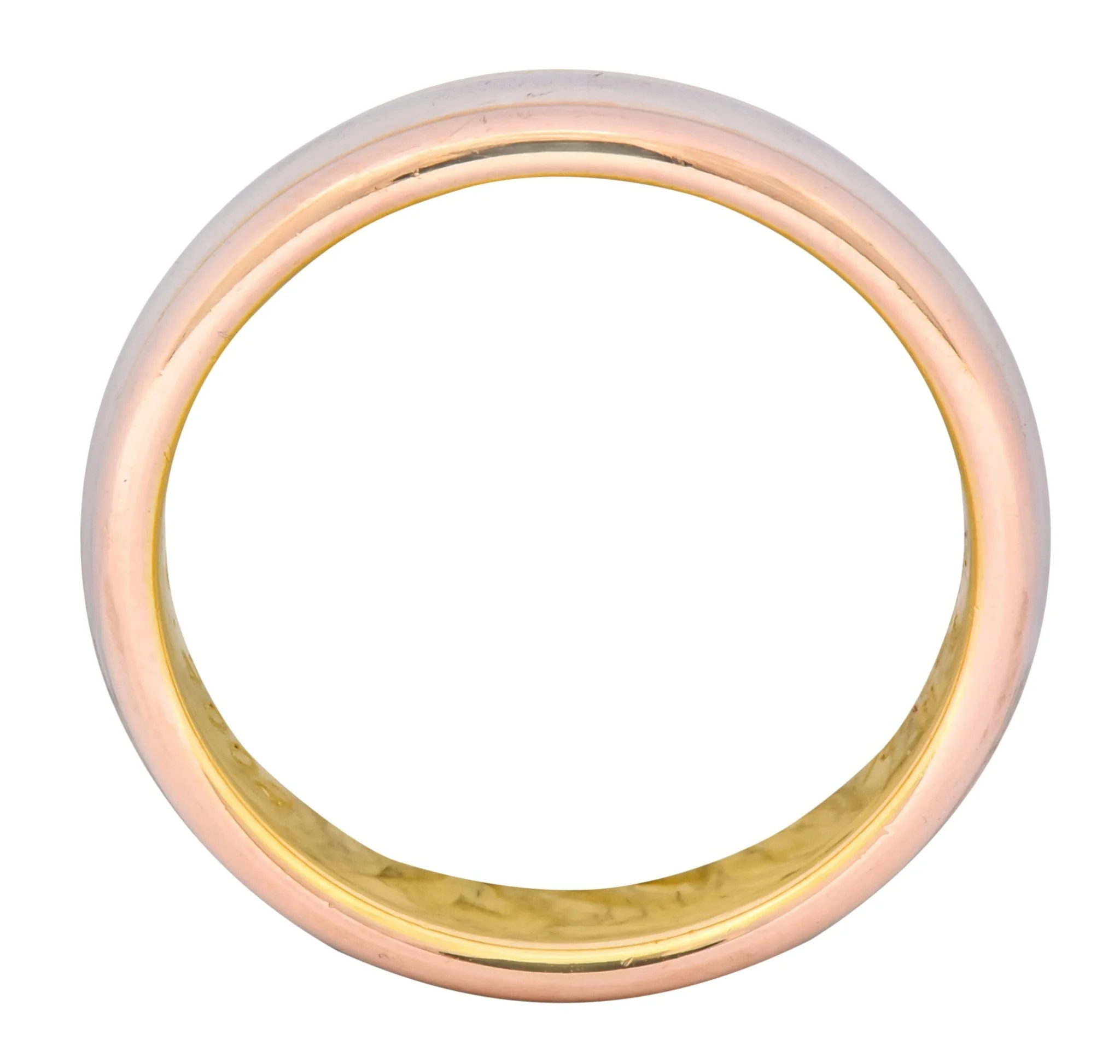 Cartier 18 Karat Tri-Colored Gold Unisex Trinity Band Ring - Image 3