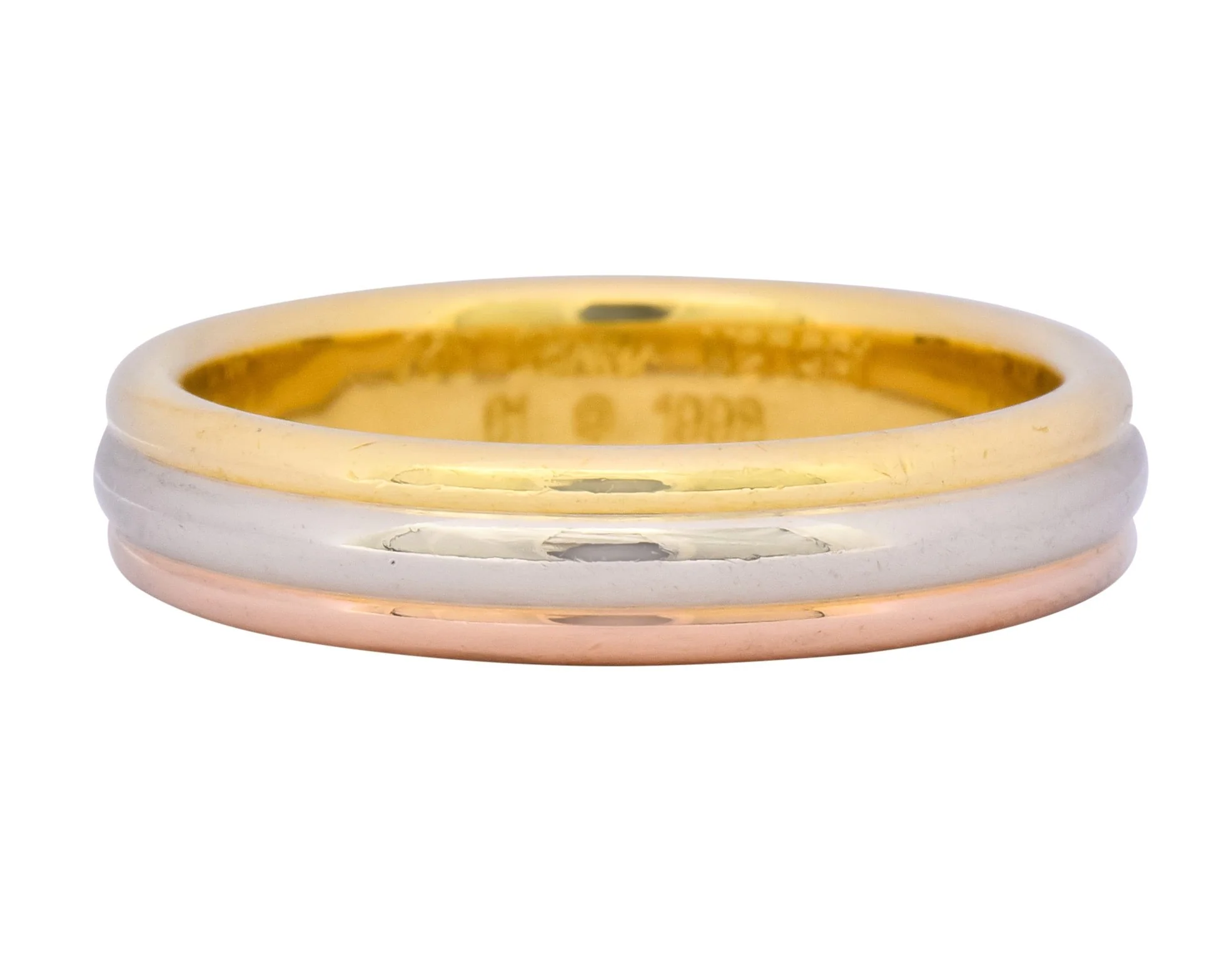 Cartier 18 Karat Tri-Colored Gold Unisex Trinity Band Ring - Image 4