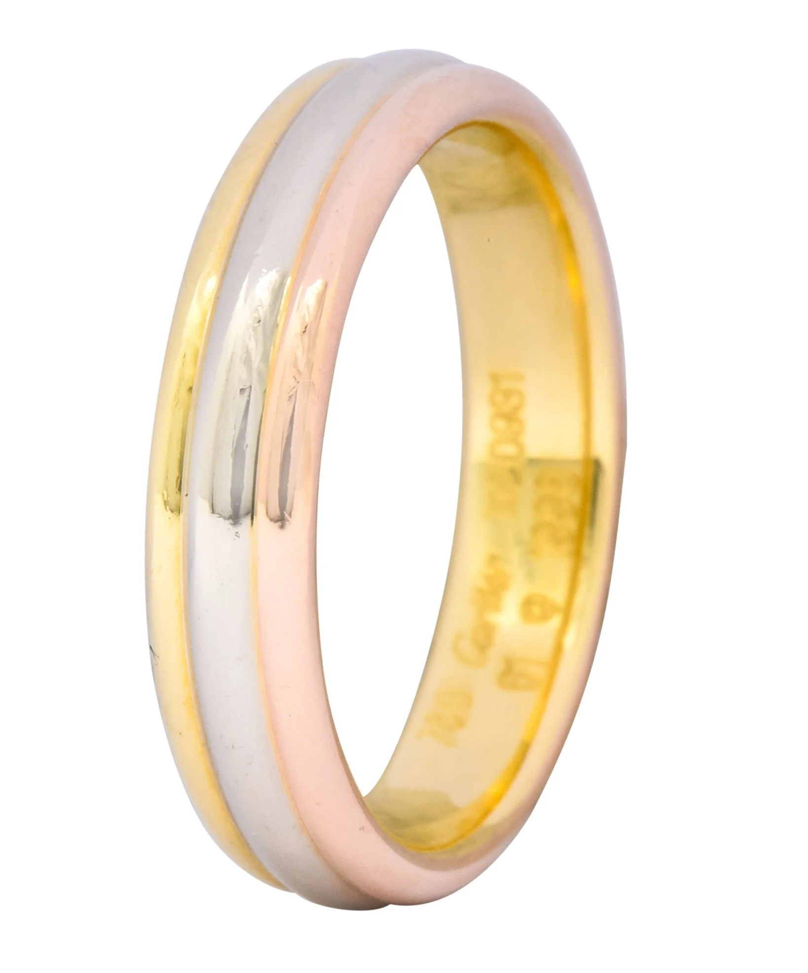 Cartier 18 Karat Tri-Colored Gold Unisex Trinity Band Ring - Image 5