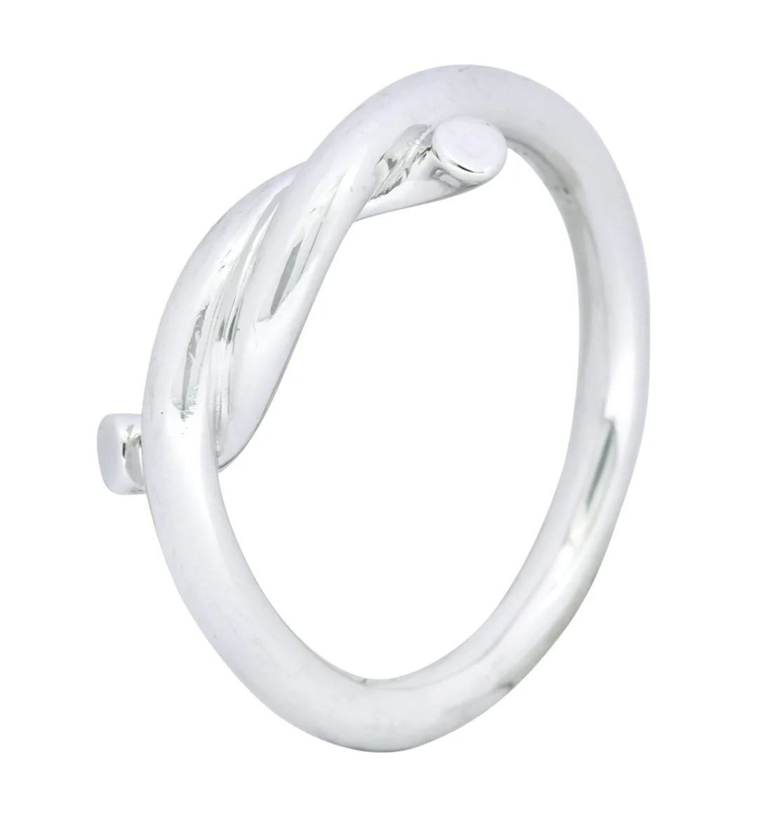 Cartier 18 Karat White Gold French Entrelaces Twisted Knot Ring - Image 8