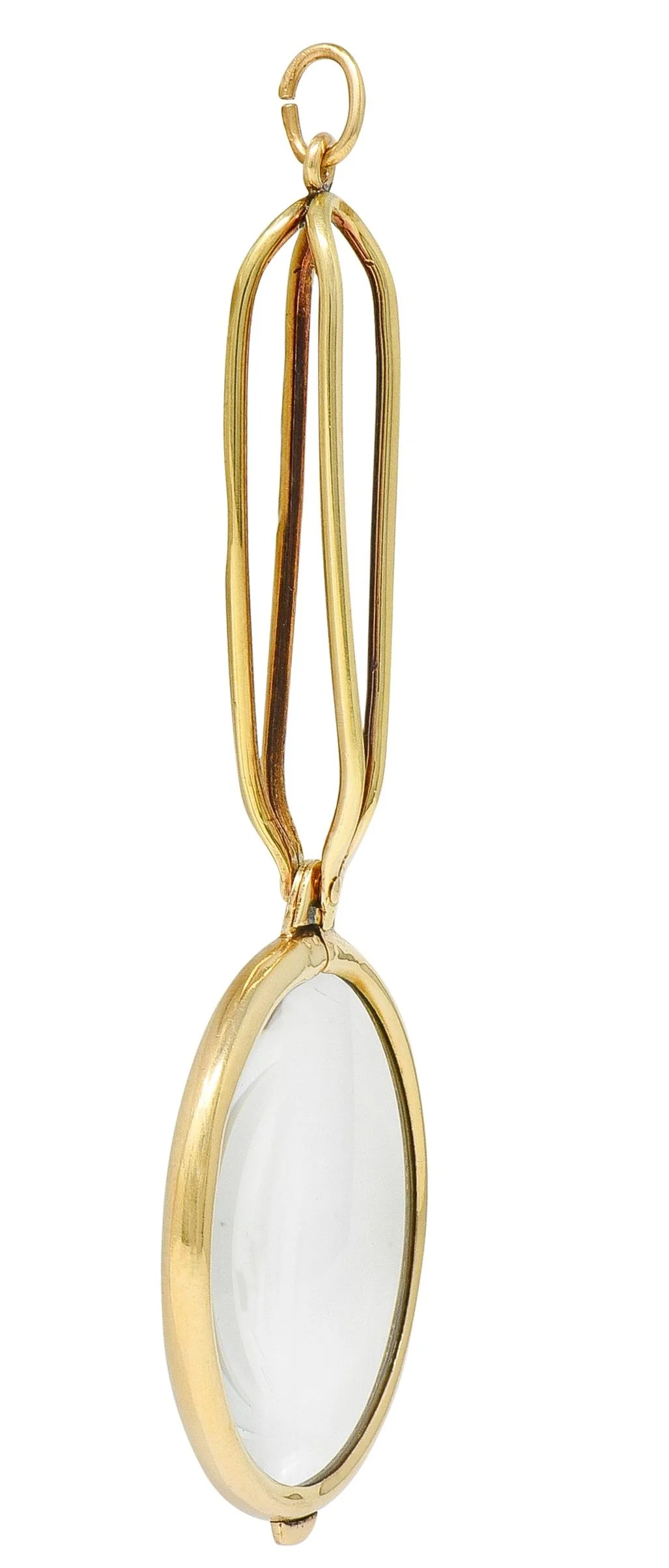 Cartier 1940's 14 Karat Yellow Gold Magnifying Glass Vintage Pendant - Image 5