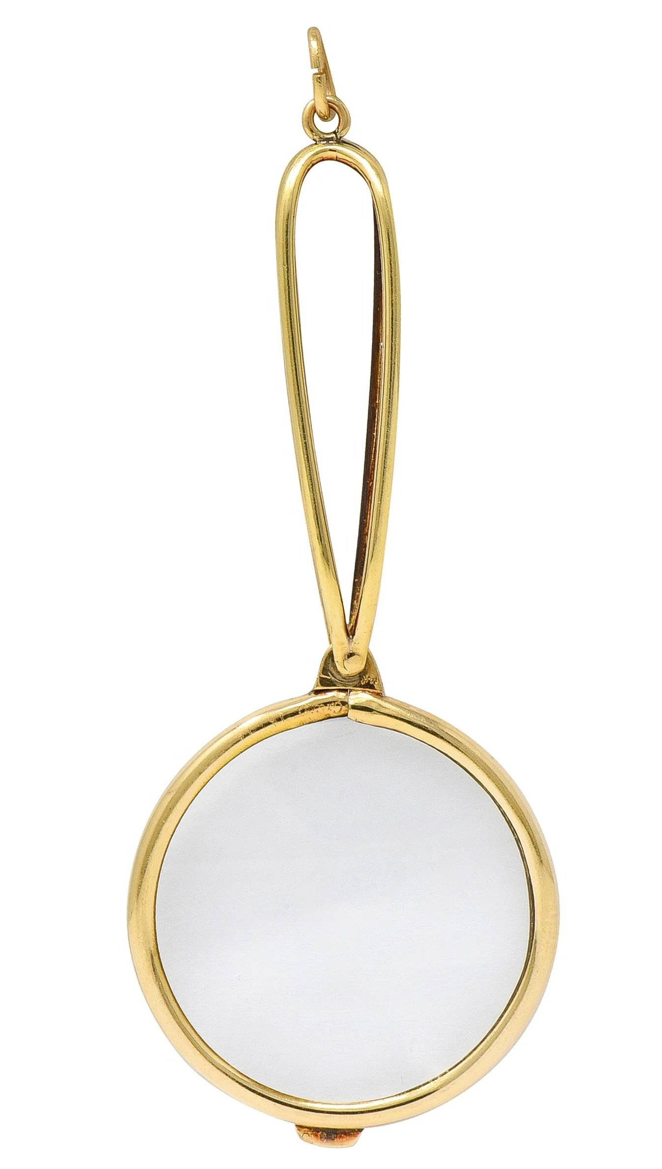 Cartier 1940's 14 Karat Yellow Gold Magnifying Glass Vintage Pendant - Image 6