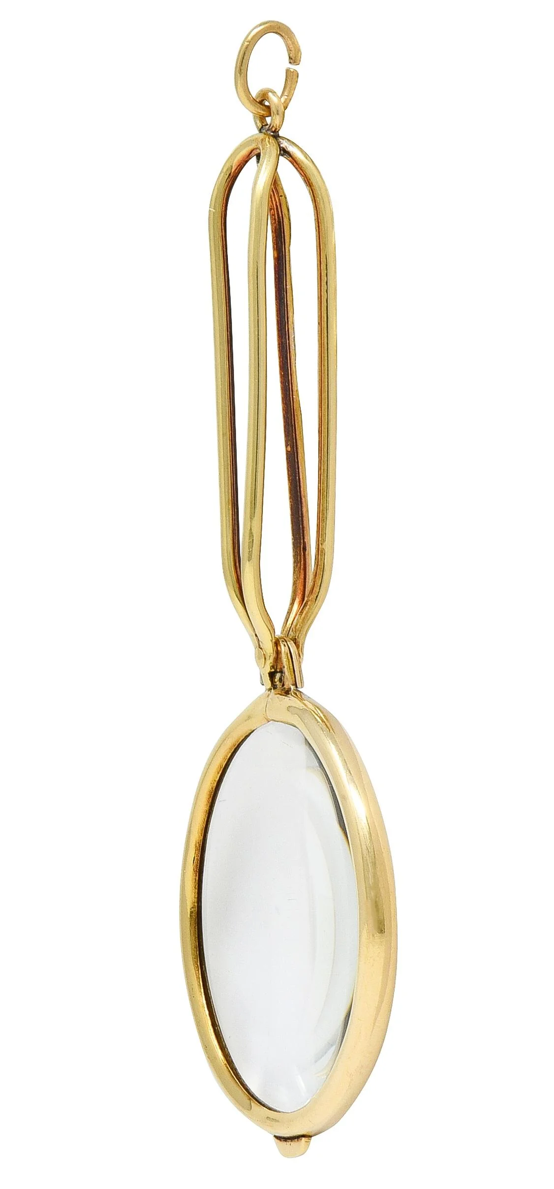Cartier 1940's 14 Karat Yellow Gold Magnifying Glass Vintage Pendant - Image 7