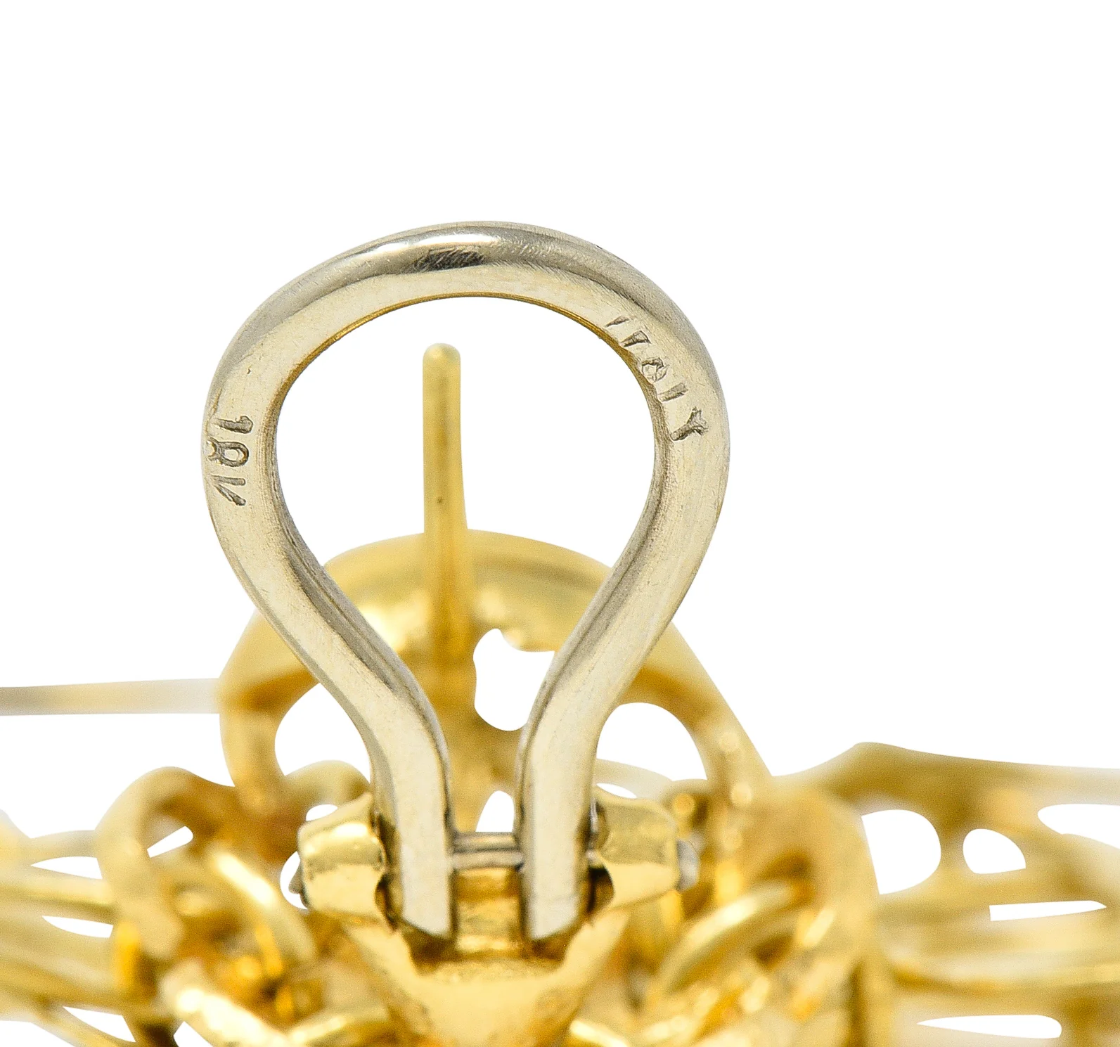Cartier 1960's 18 Karat Yellow Gold Hammered Multi-Hoop Tiered Vintage Modernist Earrings - Image 7