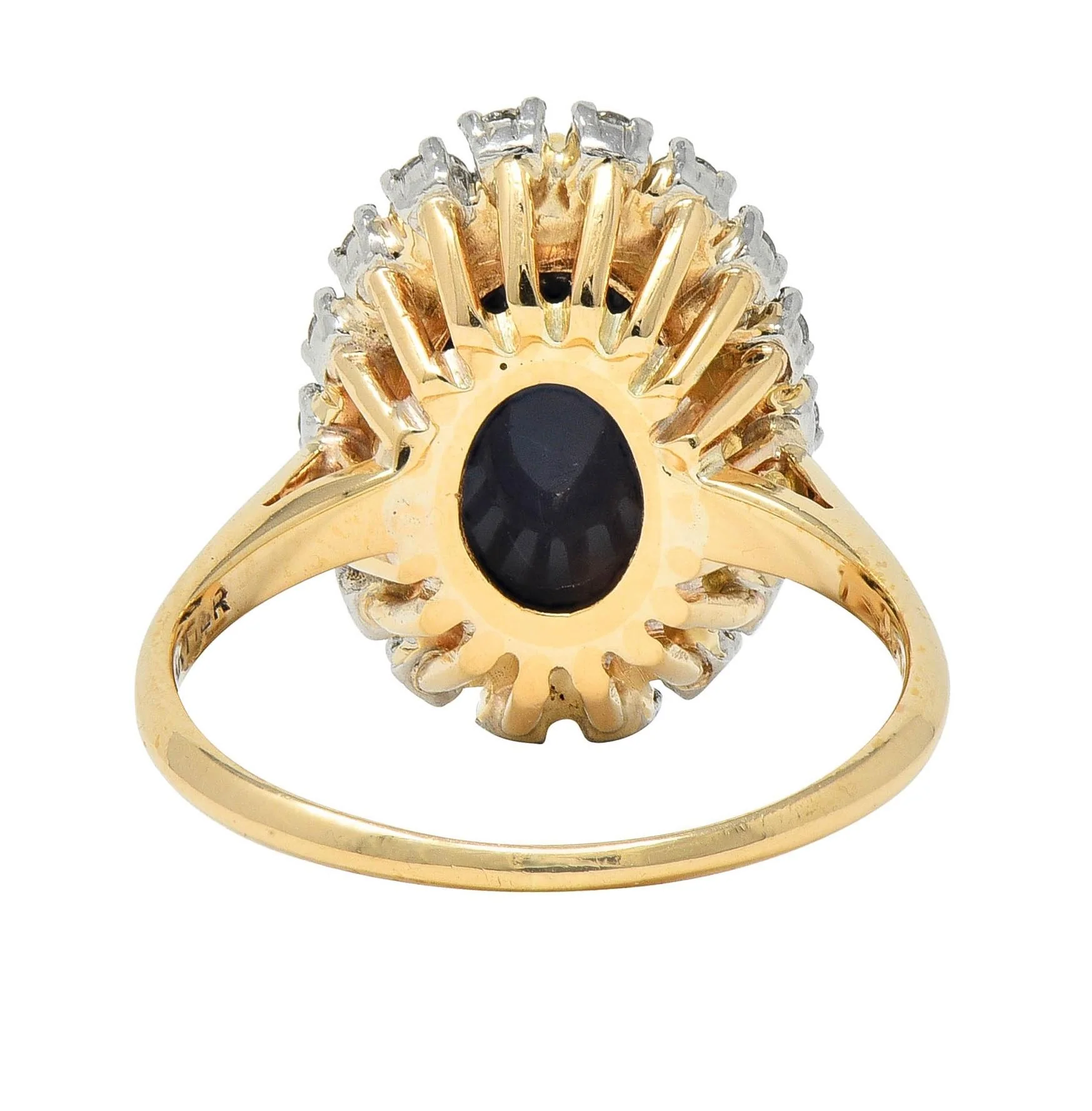 Cartier 1960's Diamond Opal Platinum 18 Karat Gold Vintage Halo Ring - Image 4