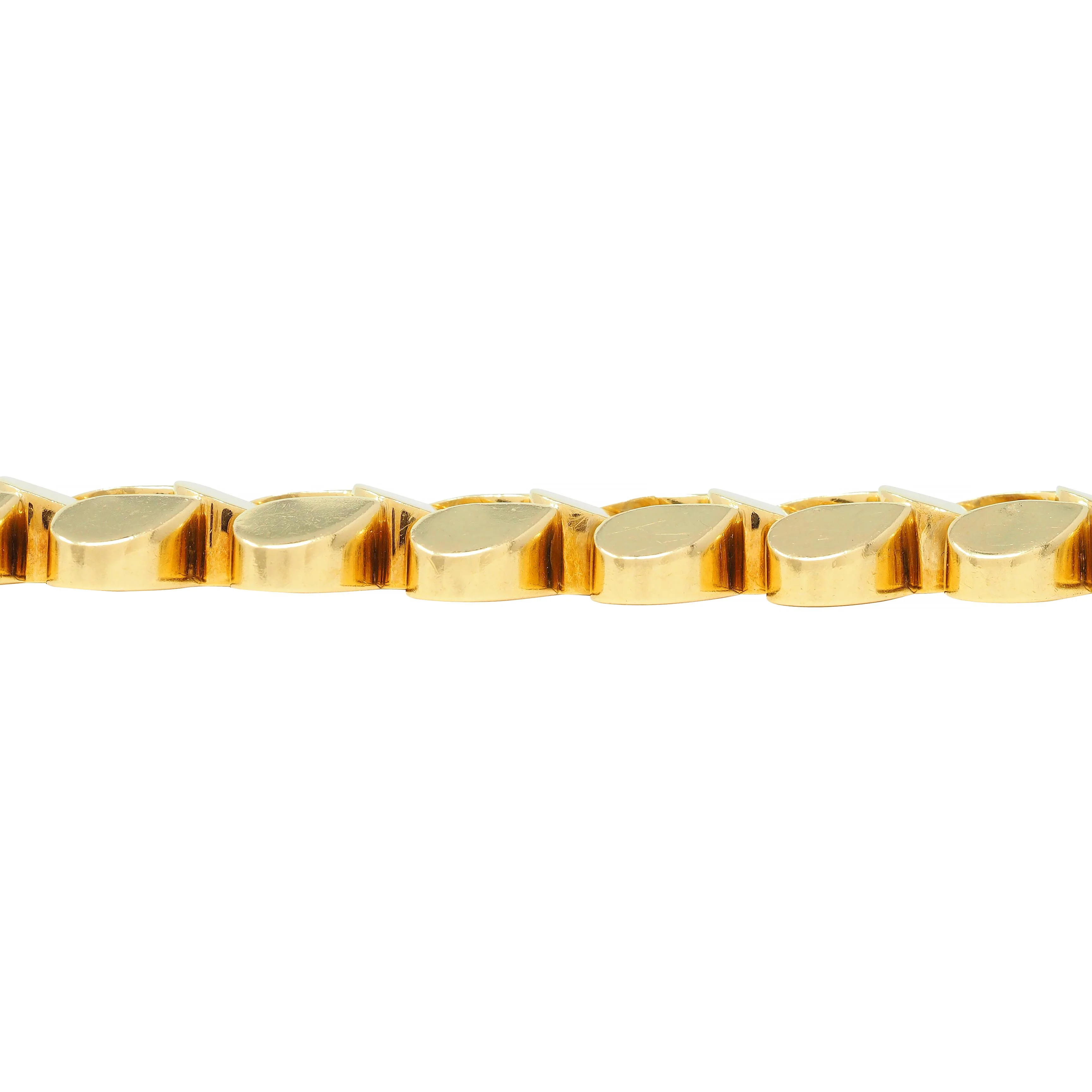 Cartier 1970's 18 Karat Yellow Gold Foliate Link Vintage Collar Necklace - Image 10