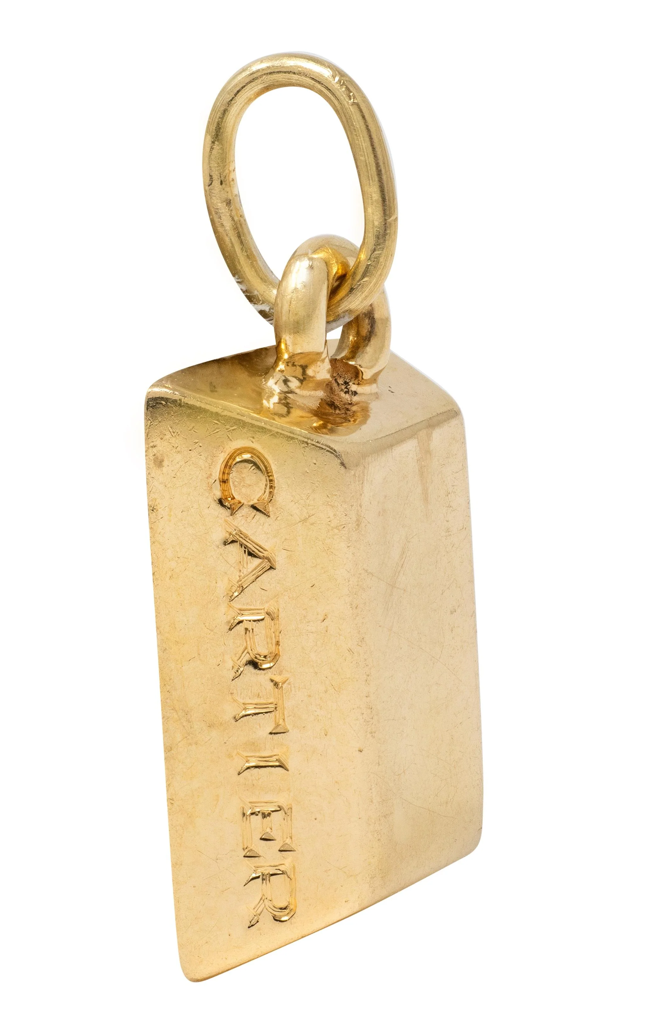 Cartier 1970's 18 Karat Yellow Gold Vintage 1/8 Ounce Gold Bar Ingot Pendant Charm - Image 2