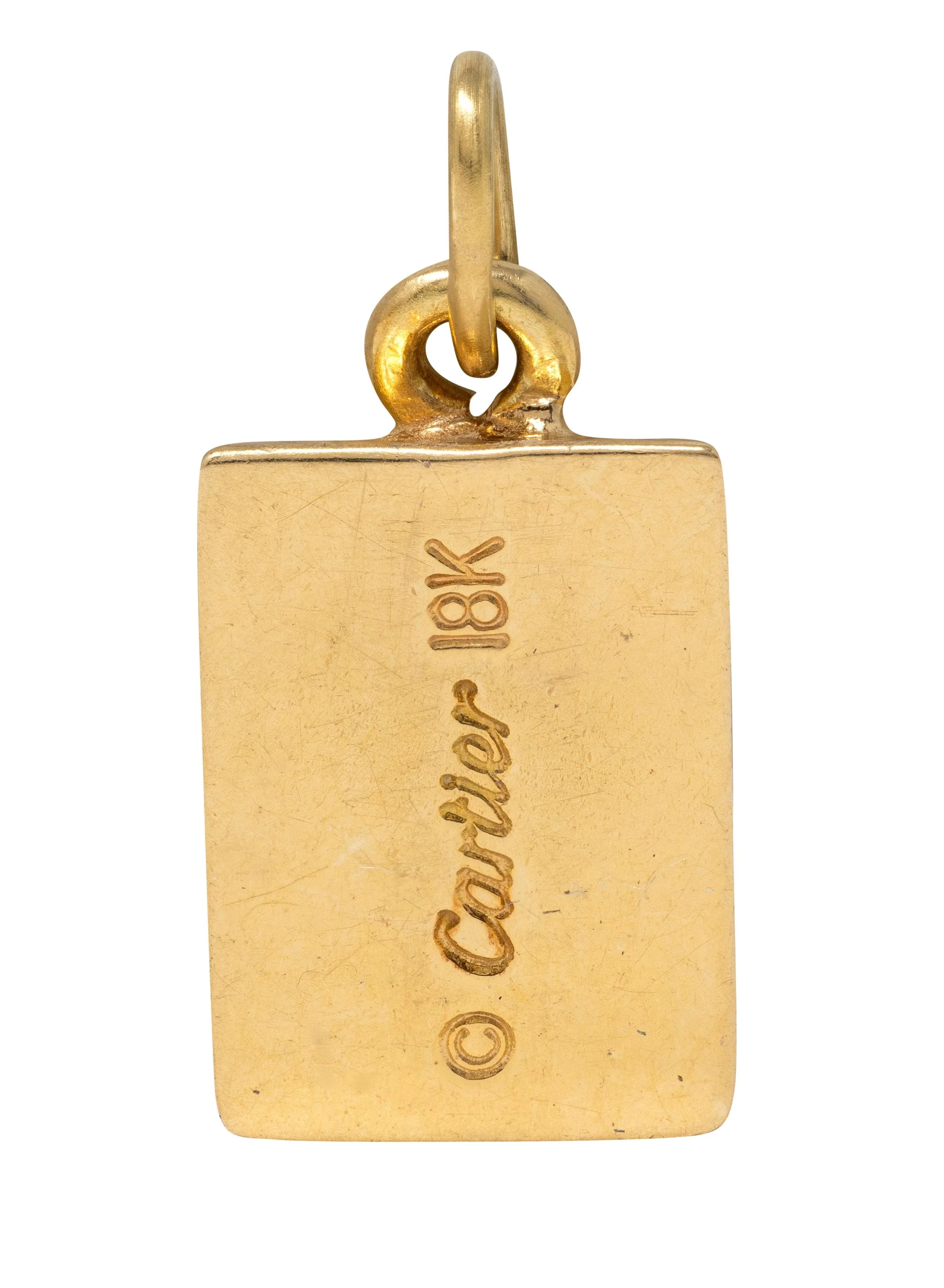 Cartier 1970's 18 Karat Yellow Gold Vintage 1/8 Ounce Gold Bar Ingot Pendant Charm - Image 3