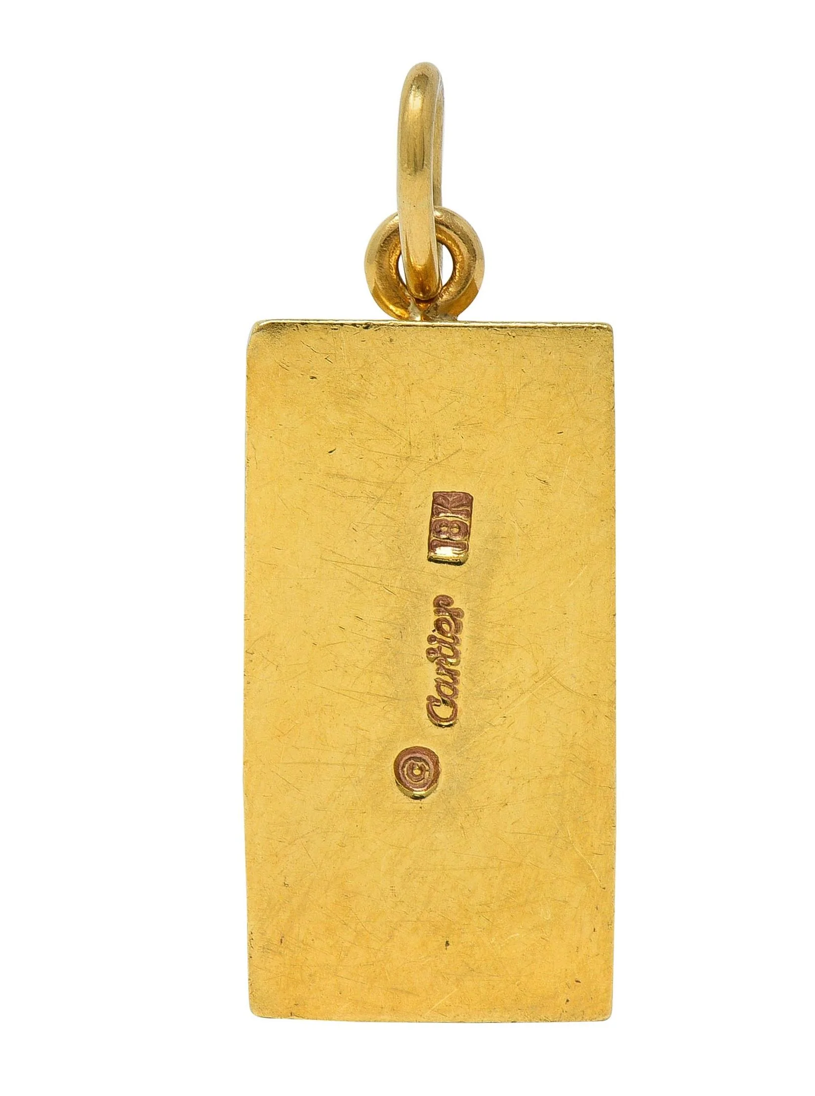 Cartier 1970's 18 Karat Yellow Gold Vintage 1 Ounce Gold Bar Ingot Pendant Charm - Image 5