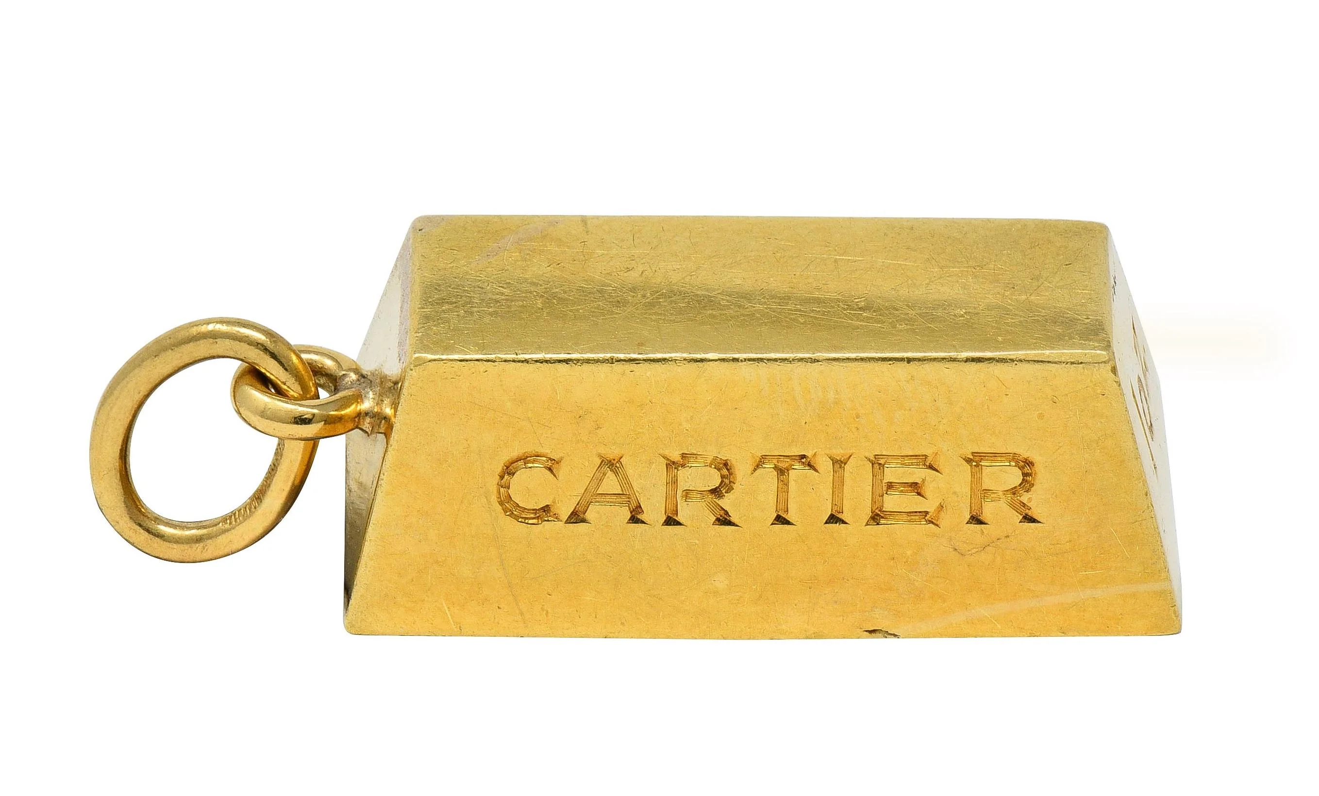 Cartier 1970's 18 Karat Yellow Gold Vintage 1 Ounce Gold Bar Ingot Pendant Charm - Image 9