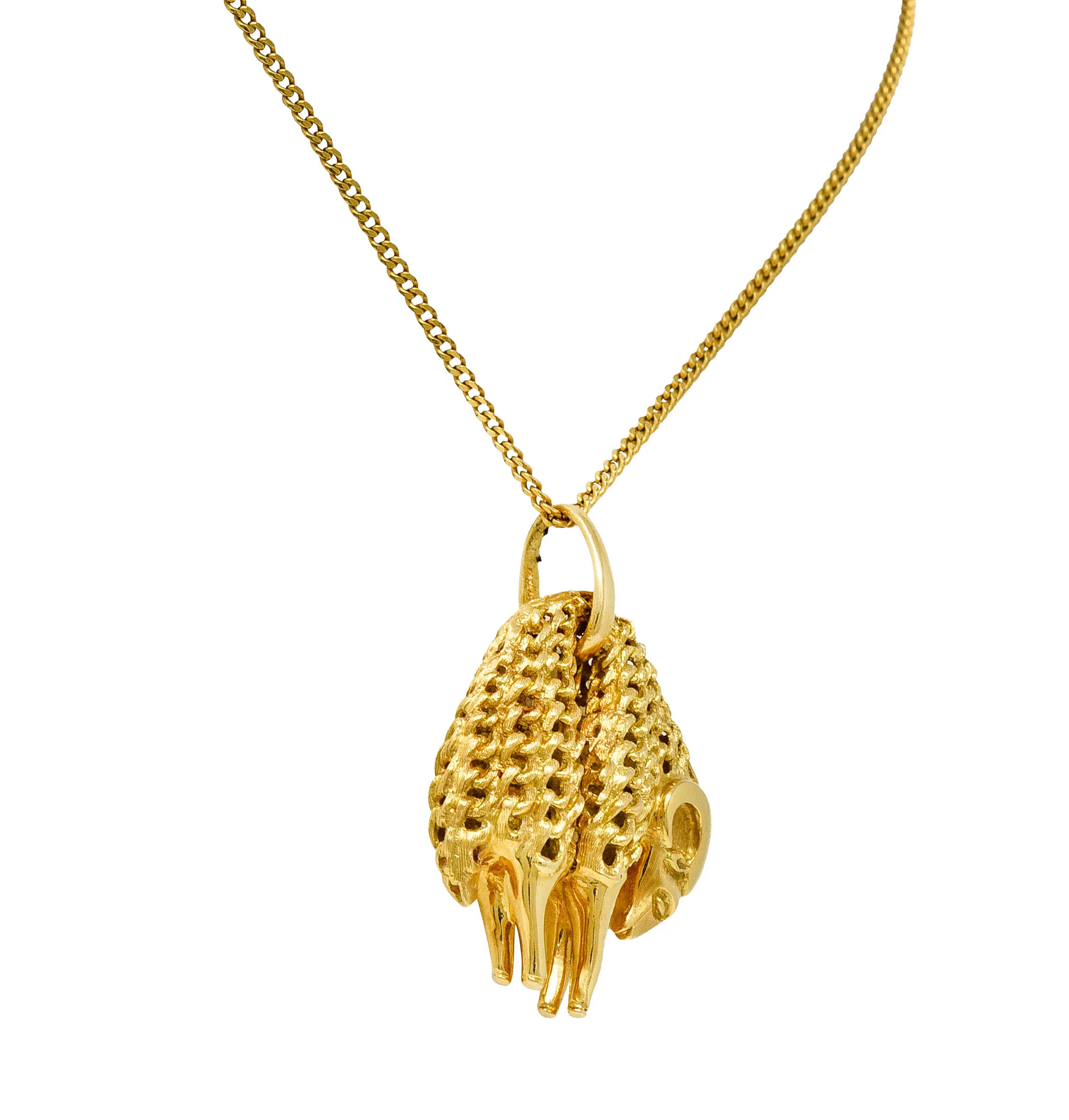 Cartier 1970's Vintage 18 Karat Gold Golden Fleece Ram Pendant Necklace - Image 3