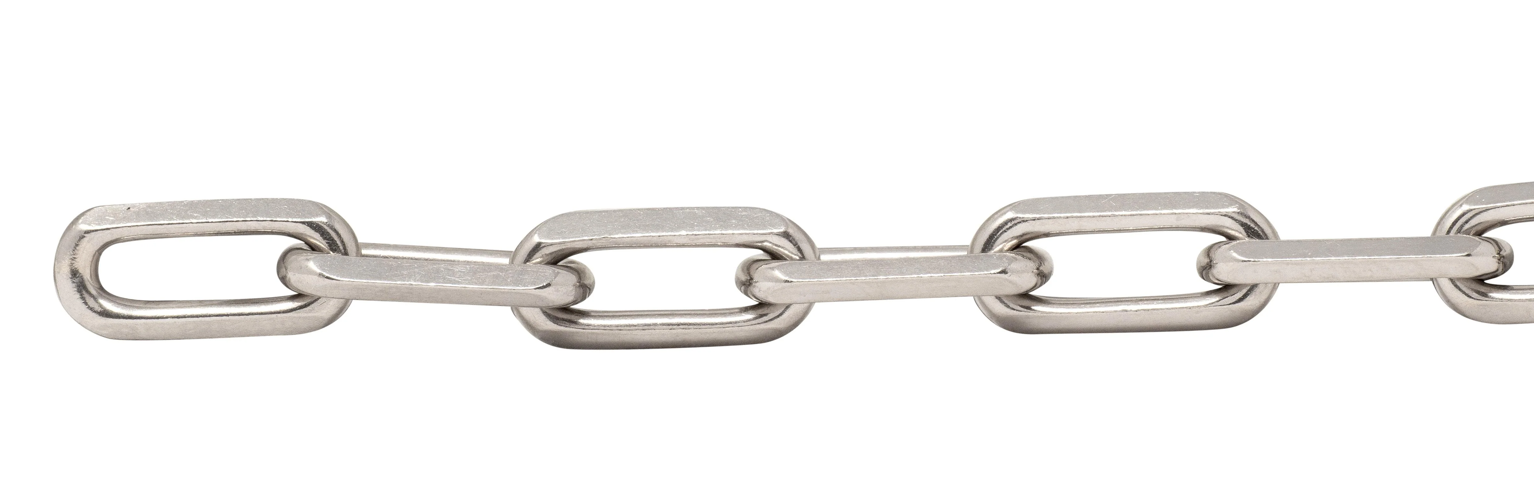 Cartier 2010's 18 Karat White Gold Paperclip Link Unisex Chain Bracelet - Image 4