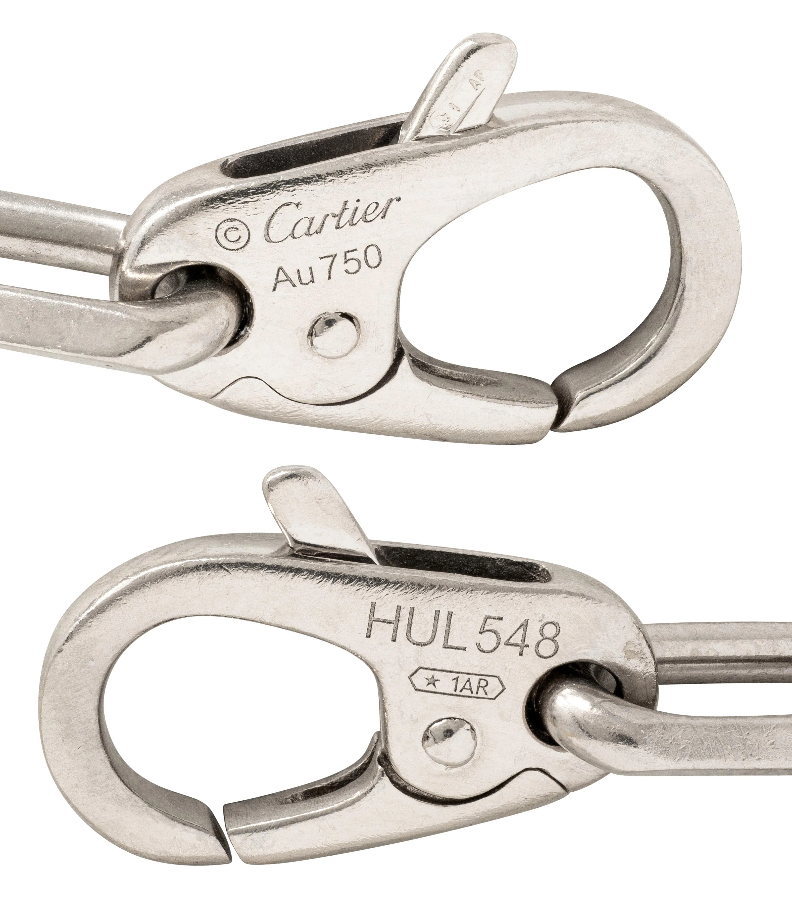 Cartier 2010's 18 Karat White Gold Paperclip Link Unisex Chain Bracelet - Image 7