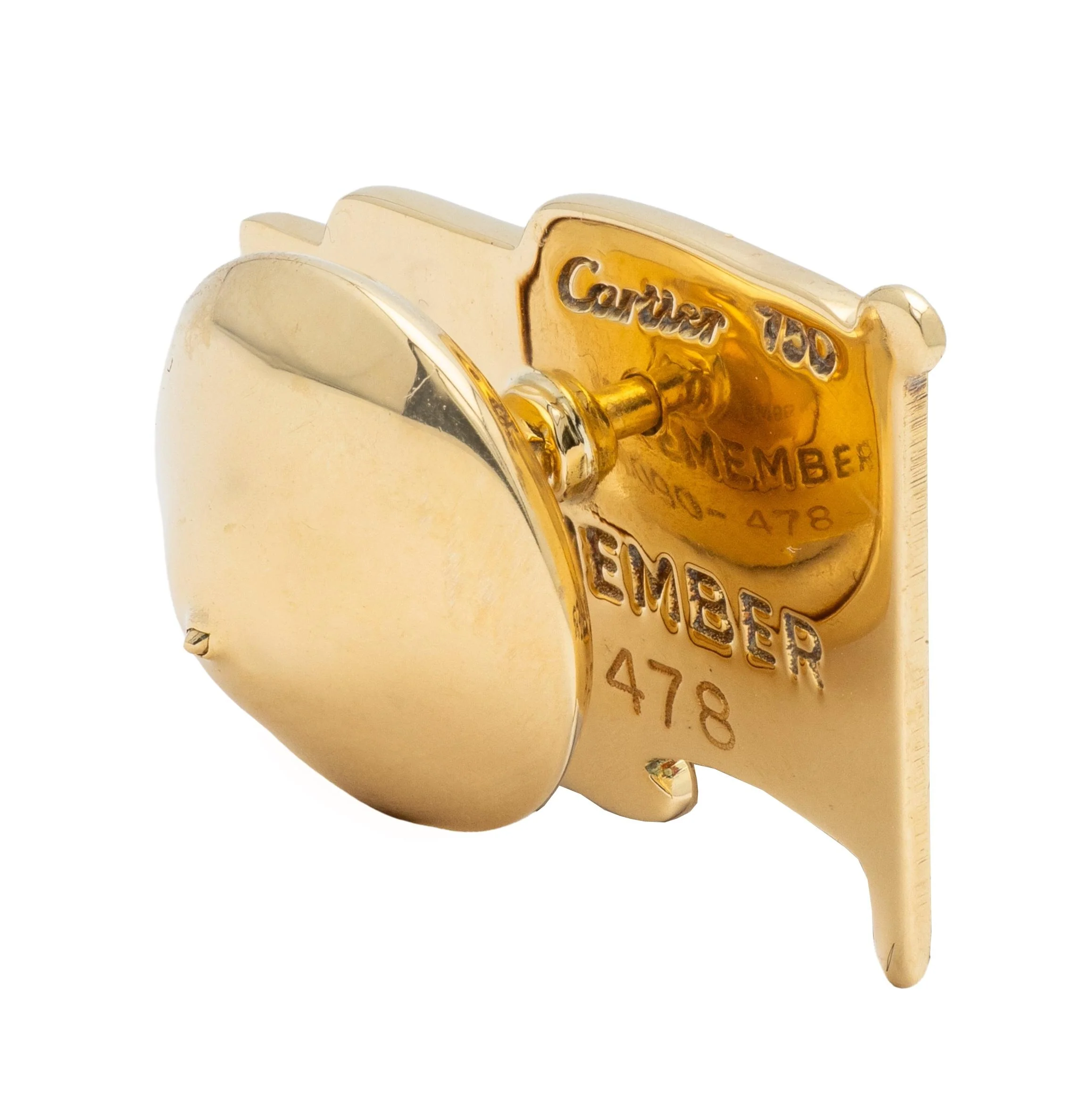 Cartier 9/11 Enamel 18 Karat Yellow Gold Vintage American Flag Memorial Pin Unisex Brooch - Image 5