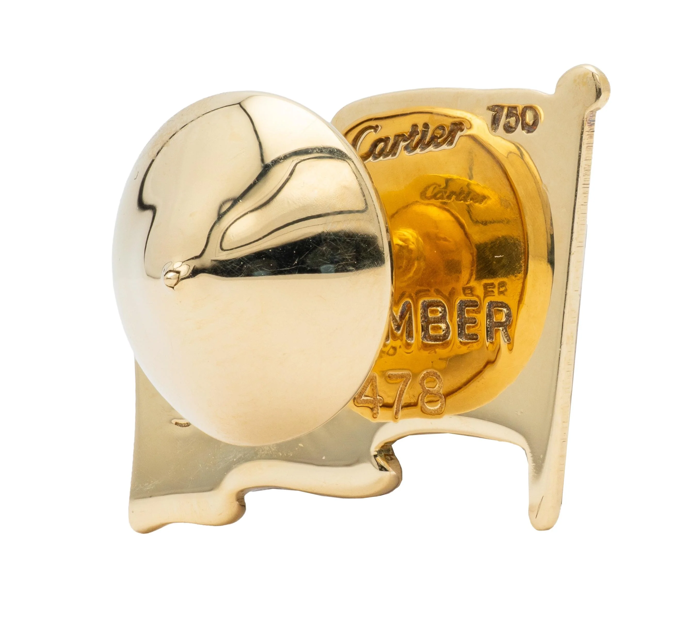 Cartier 9/11 Enamel 18 Karat Yellow Gold Vintage American Flag Memorial Pin Unisex Brooch - Image 8