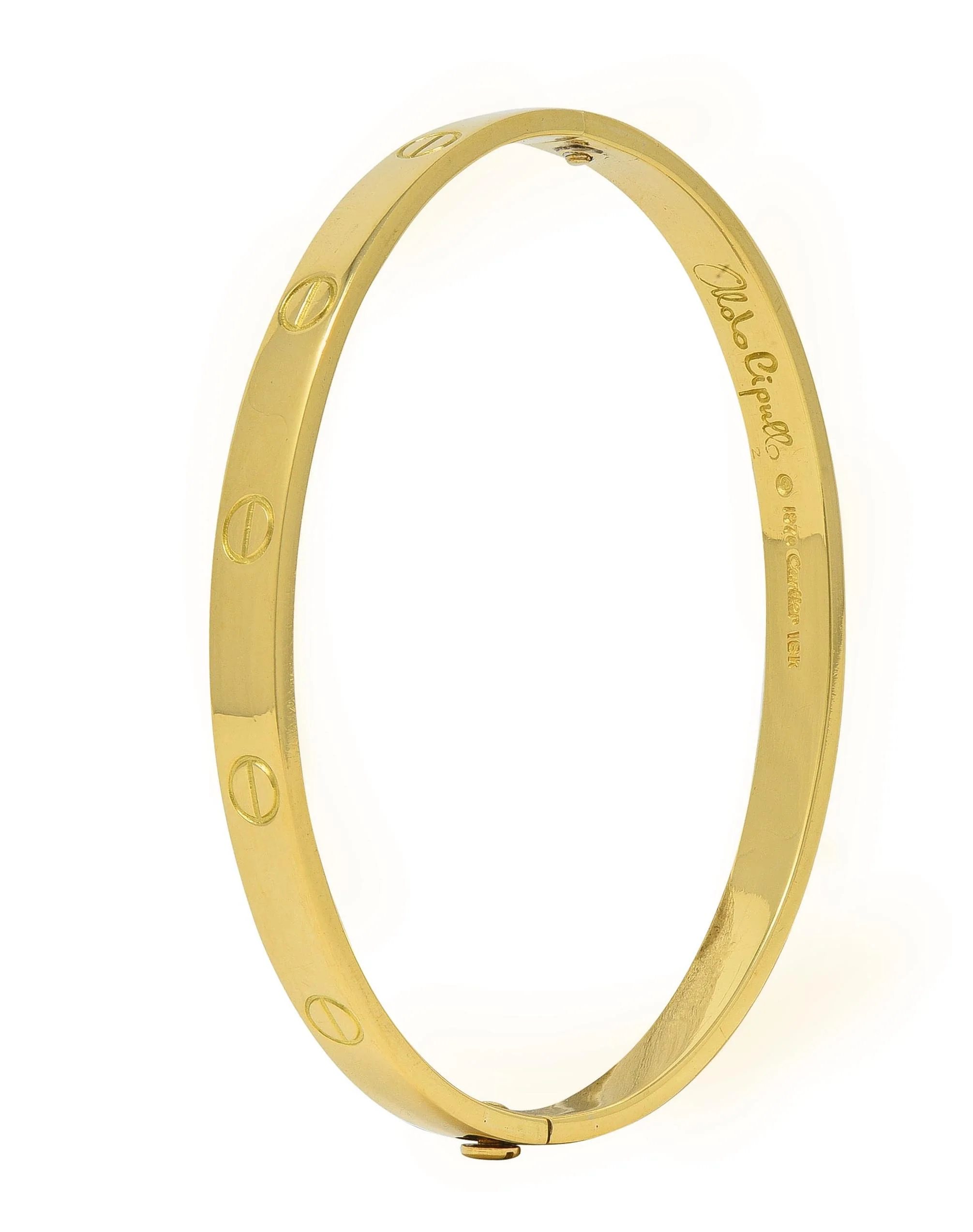 Cartier Aldo Cipullo 1970 18 Karat Yellow Gold Vintage Love Bangle Bracelet - Image 3