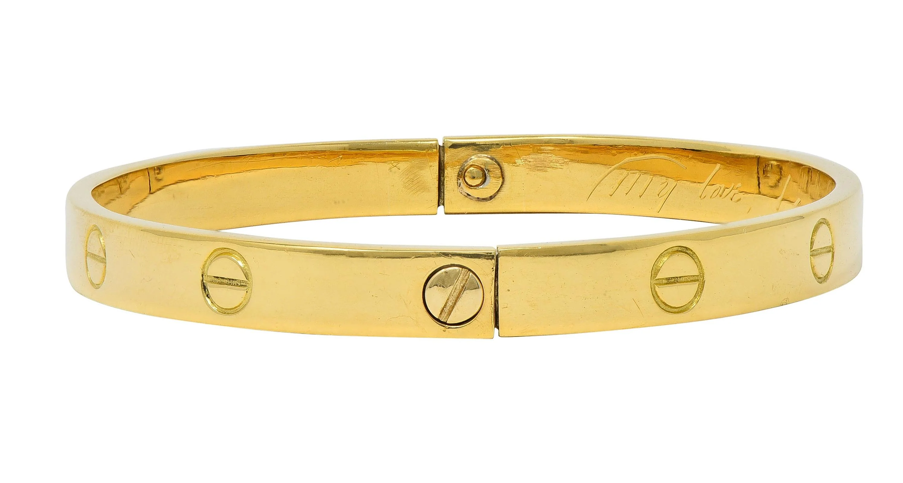 Cartier Aldo Cipullo 1970 18 Karat Yellow Gold Vintage Love Bangle Bracelet - Image 6