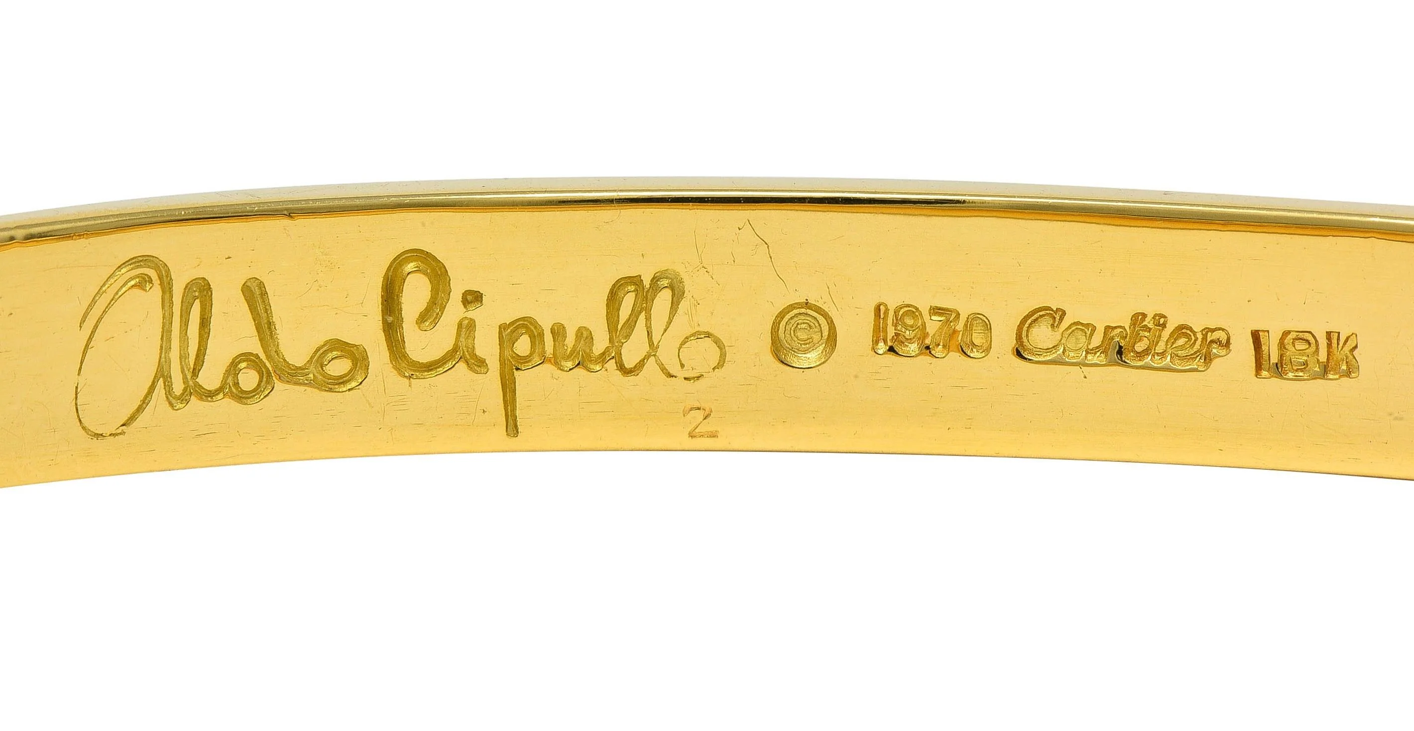 Cartier Aldo Cipullo 1970 18 Karat Yellow Gold Vintage Love Bangle Bracelet - Image 7