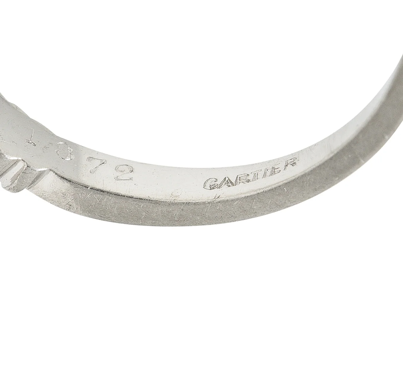 Cartier Art Deco 0.45 CTW Diamond Platinum Double Row Vintage Stacking Wedding Vintage Band Ring - Image 7