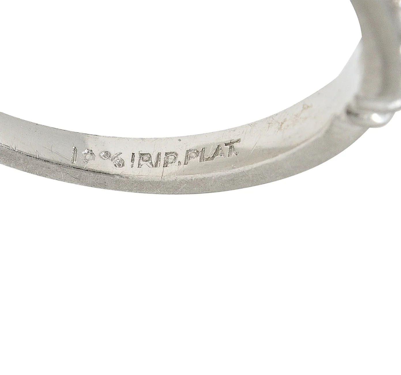 Cartier Art Deco 0.45 CTW Diamond Platinum Double Row Vintage Stacking Wedding Vintage Band Ring - Image 8