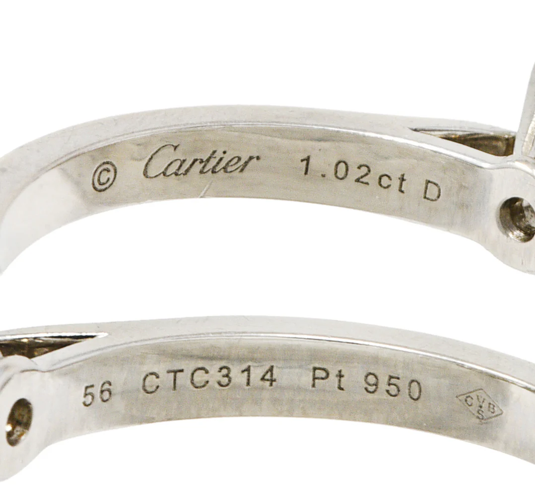 Cartier Contemporary 1.02 CTW Diamond Platinum Solitaire Engagement Ring - Image 8