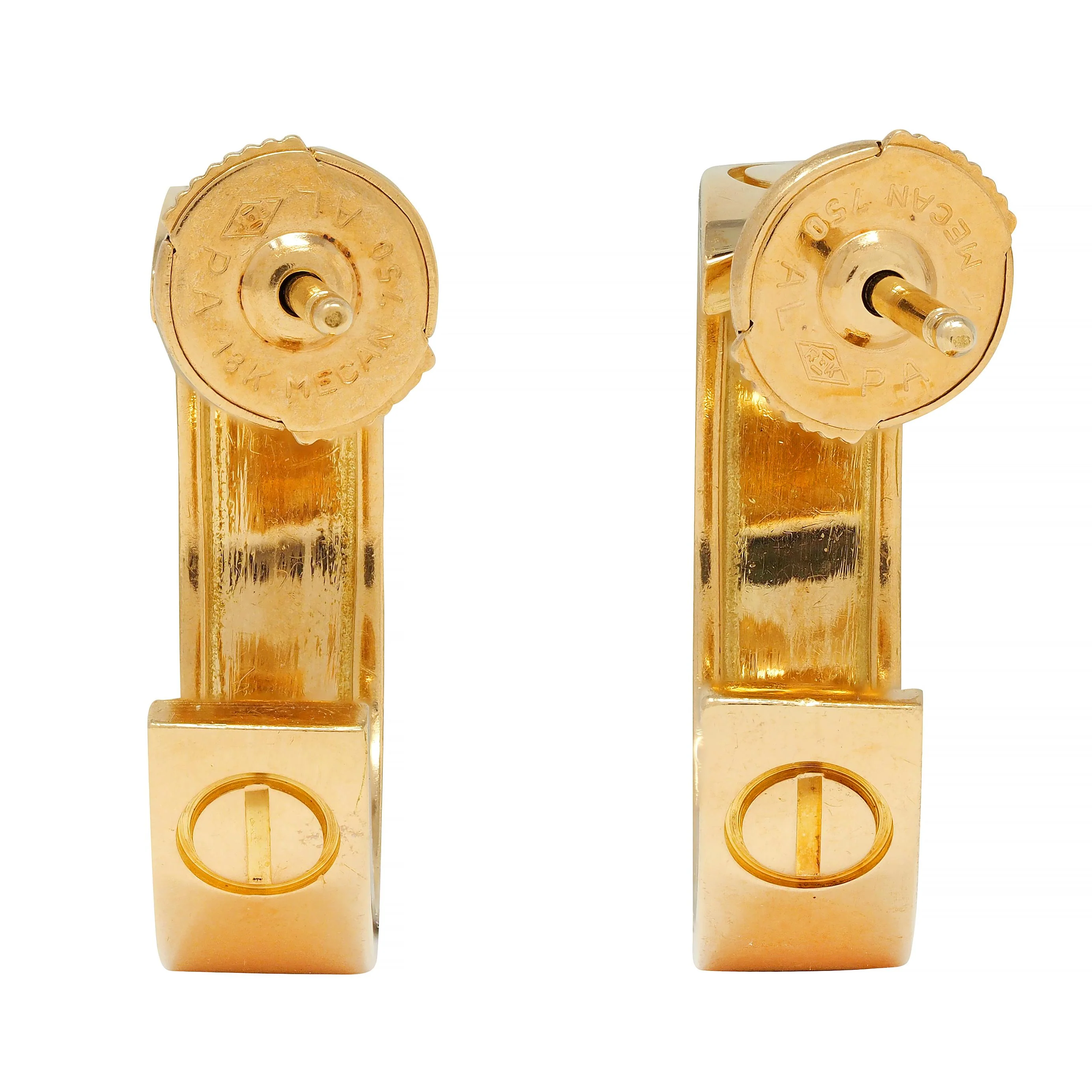 Cartier Contemporary 18 Karat Yellow Gold Love Hoop Earrings - Image 3