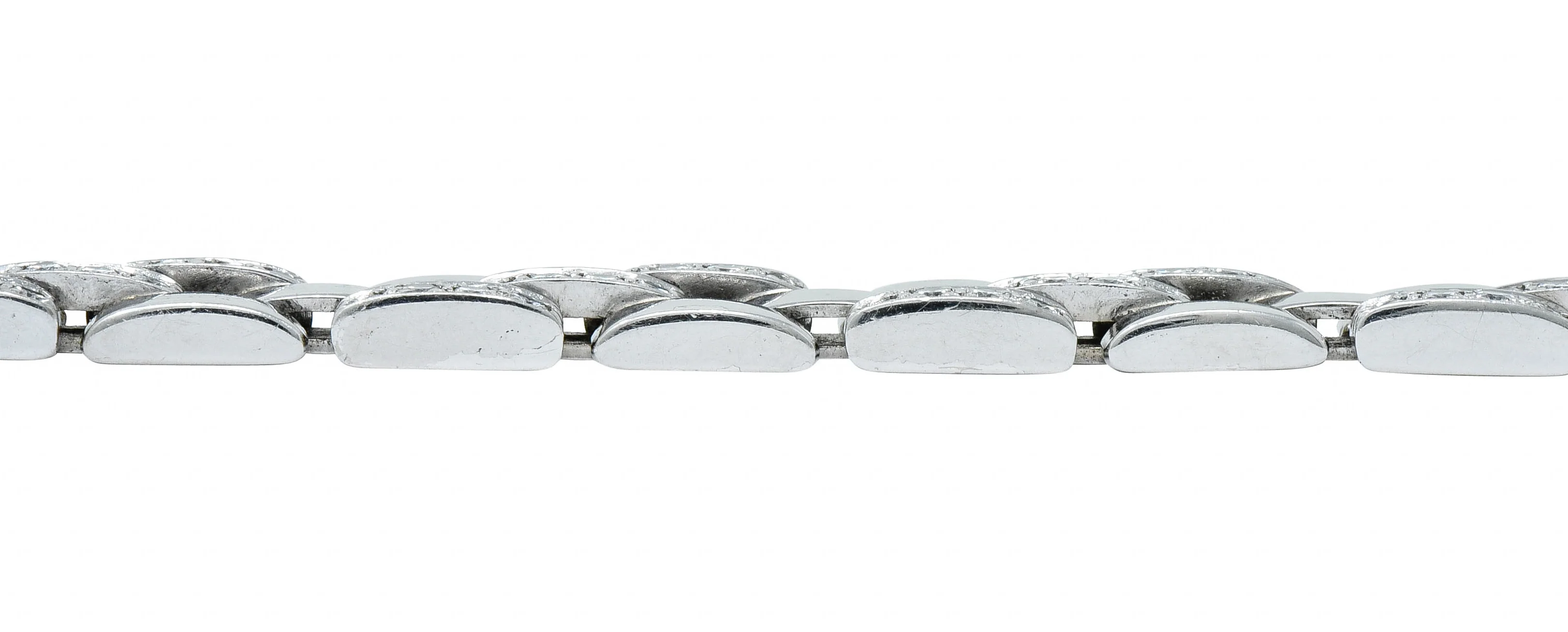 Cartier Diamond Maillon Panthere 18 Karat White Gold Link Bracelet French - Image 5