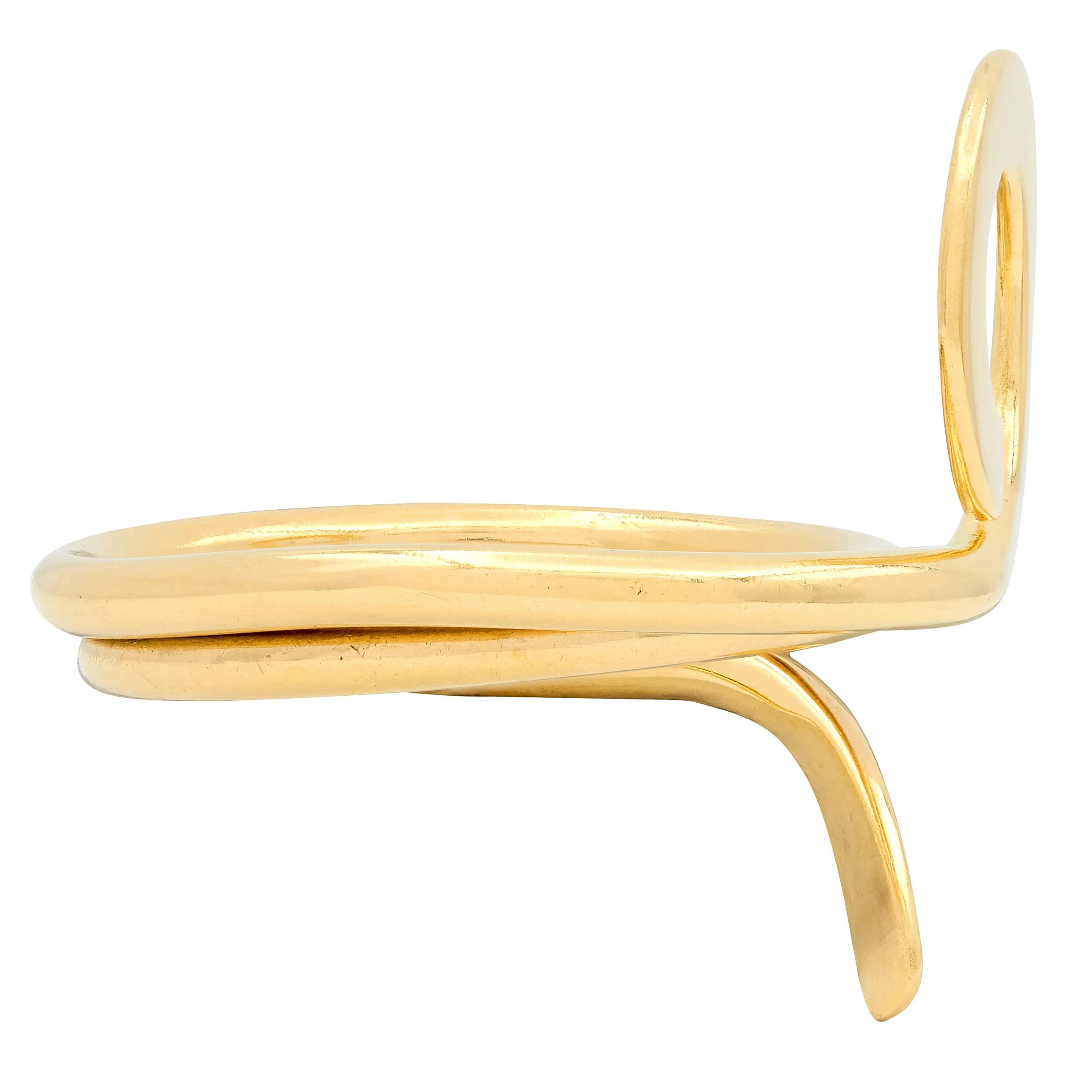 Cartier Dinh Van 1970's 18 Karat Yellow Gold Vintage Ankh Bypass Ring - Image 3