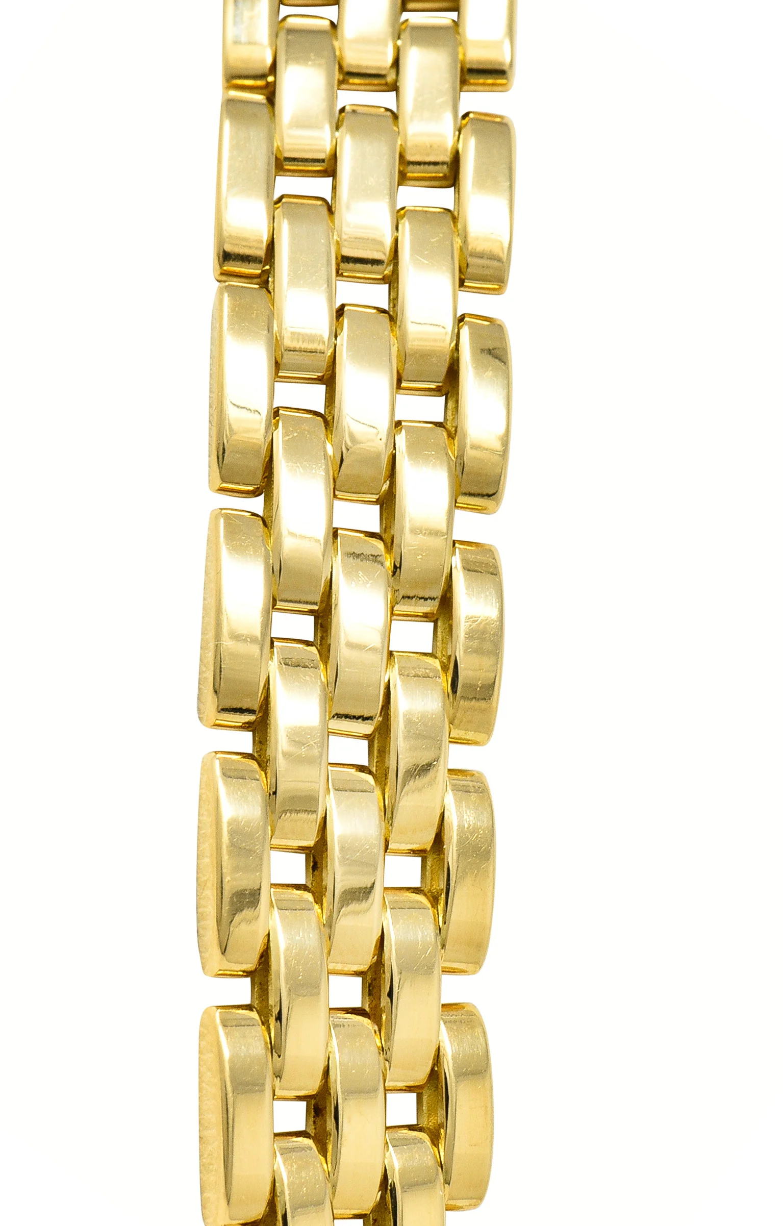 Cartier French 1980's 6.42 CTW Diamond 18 Karat Yellow Gold Maillion Pantheré Vintage Collar Necklace - Image 10