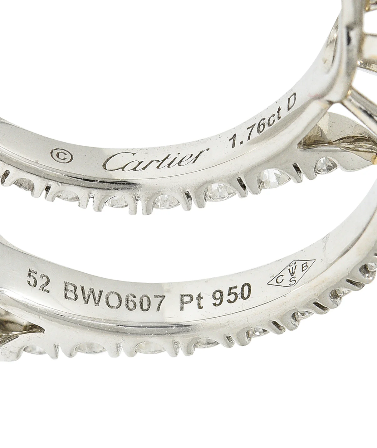 Cartier French 2.15 CTW Round Brilliant Diamond Platinum Destinee Halo Engagement Ring GIA - Image 8
