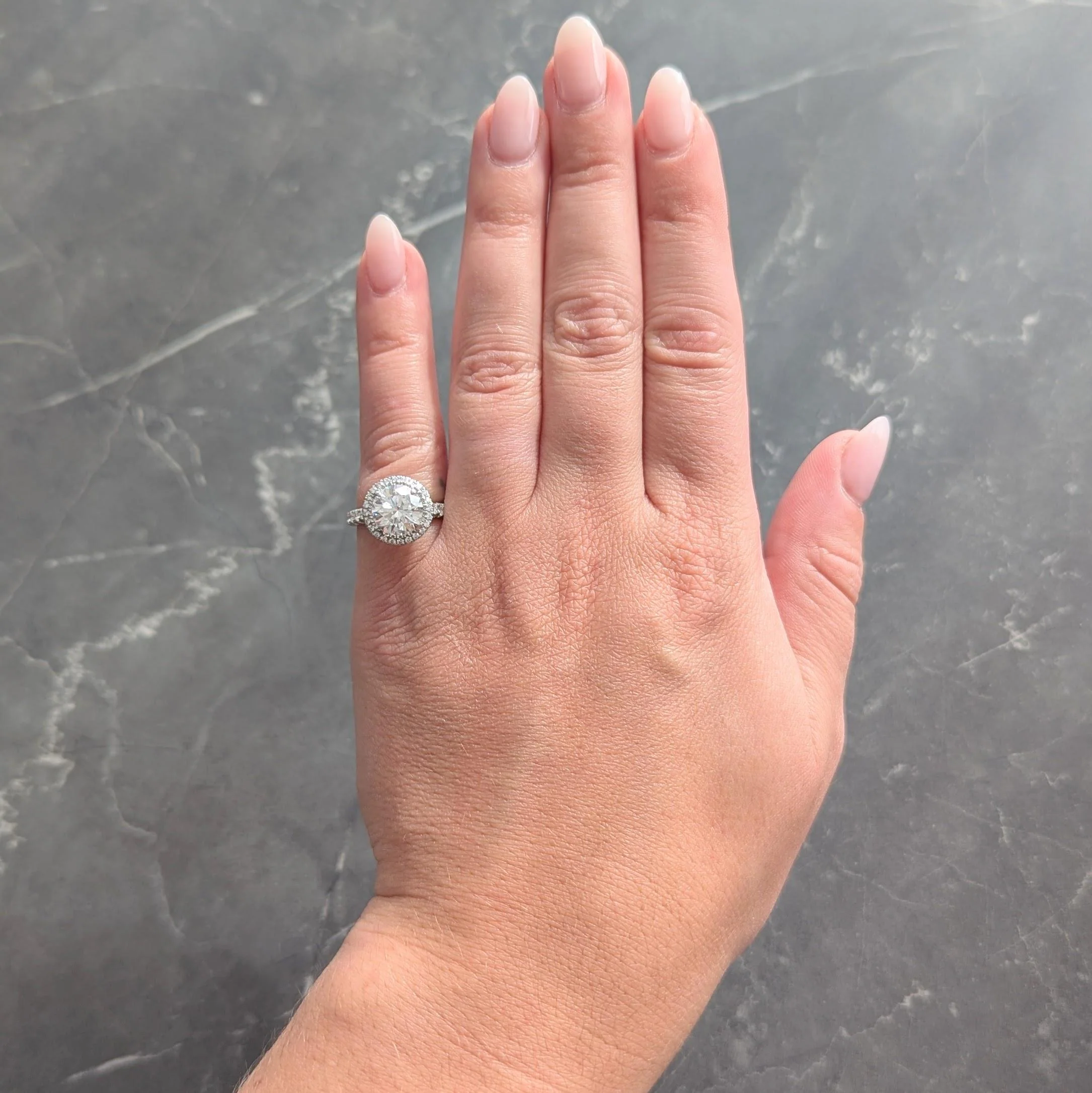 Cartier French Contemporary 2.60 CTW Diamond Platinum Destinée Halo Engagement Ring GIA - Image 11