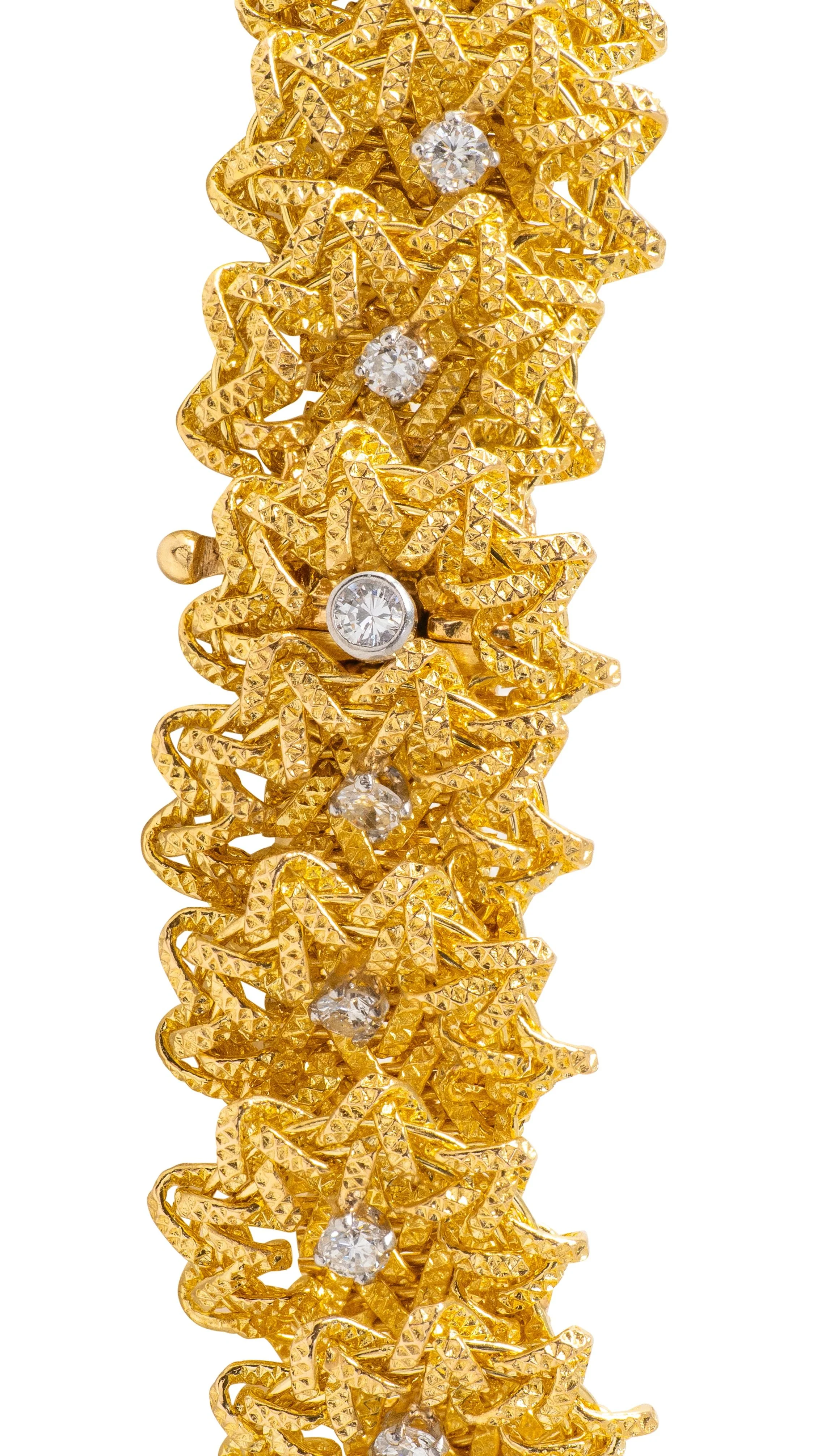 Cartier Georges L'Enfant 1960's French Diamond 18 Karat Yellow Gold Vintage Link Collar Necklace - Image 6