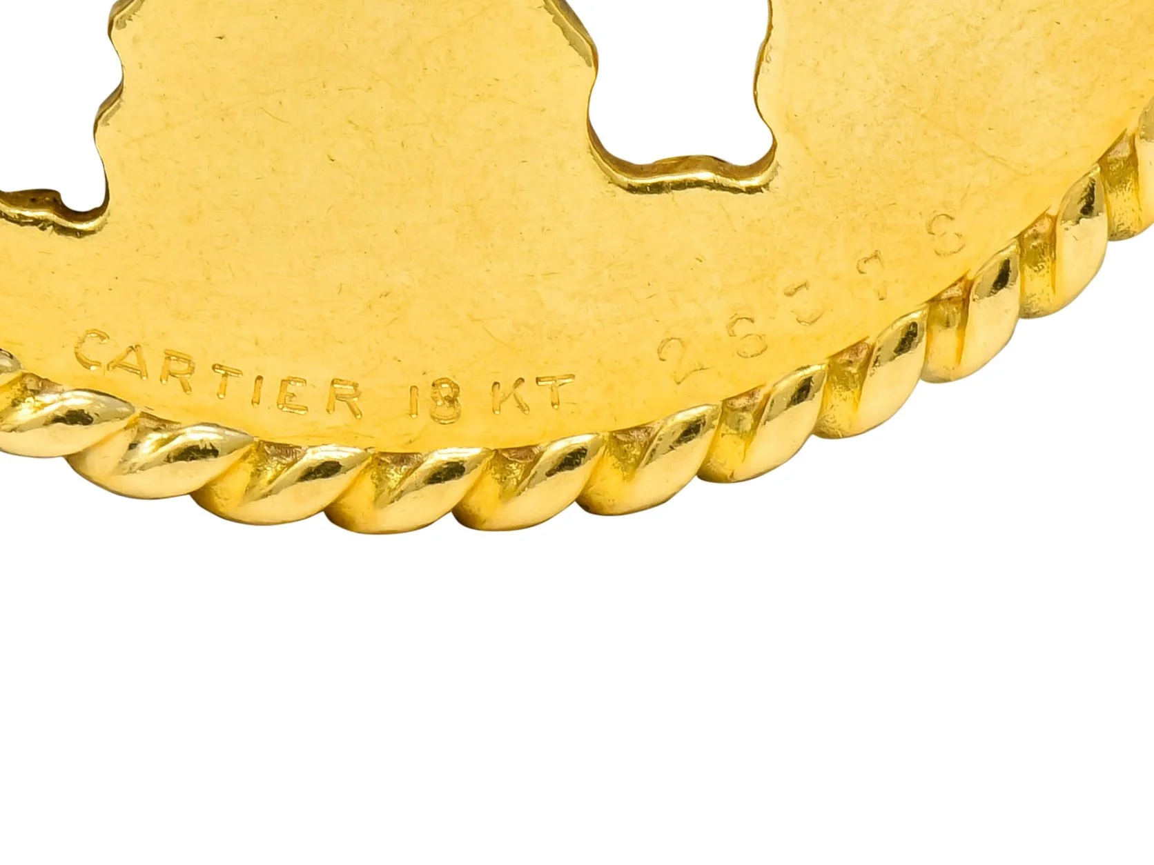 Cartier Mid-Century Diamond Sapphire 18 Karat Gold Large Poodle Dog Pendant Charm - Image 6