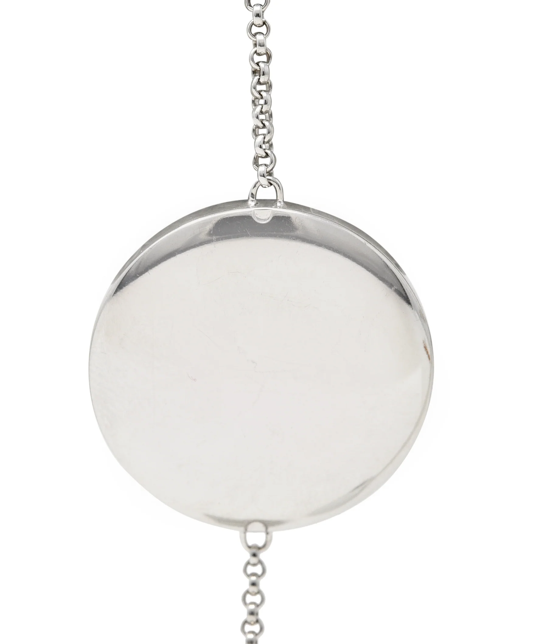 Cartier Mother-Of-Pearl Diamond 18 Karat White Gold Caresse D'Orchidees Station Bracelet - Image 4