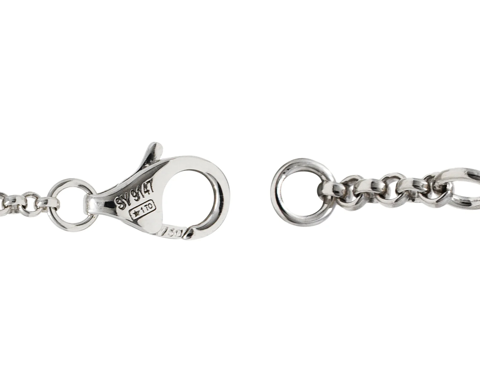 Cartier Mother-Of-Pearl Diamond 18 Karat White Gold Caresse D'Orchidees Station Bracelet - Image 7