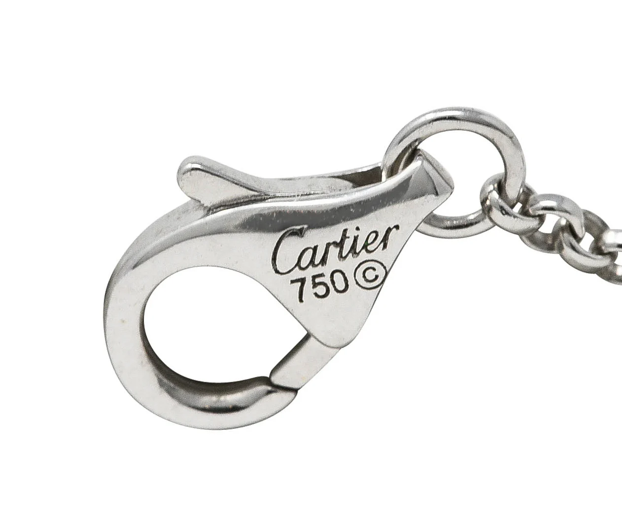 Cartier Mother-Of-Pearl Diamond 18 Karat White Gold Caresse D'Orchidees Station Bracelet - Image 9